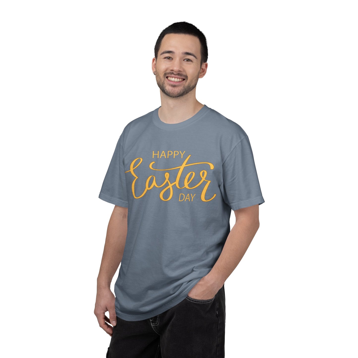 Happy Easter Day T-Shirt, Tee Shirt with Easter Signature, T Shirt with Easter Prints, Tee Shirt with Easter Design