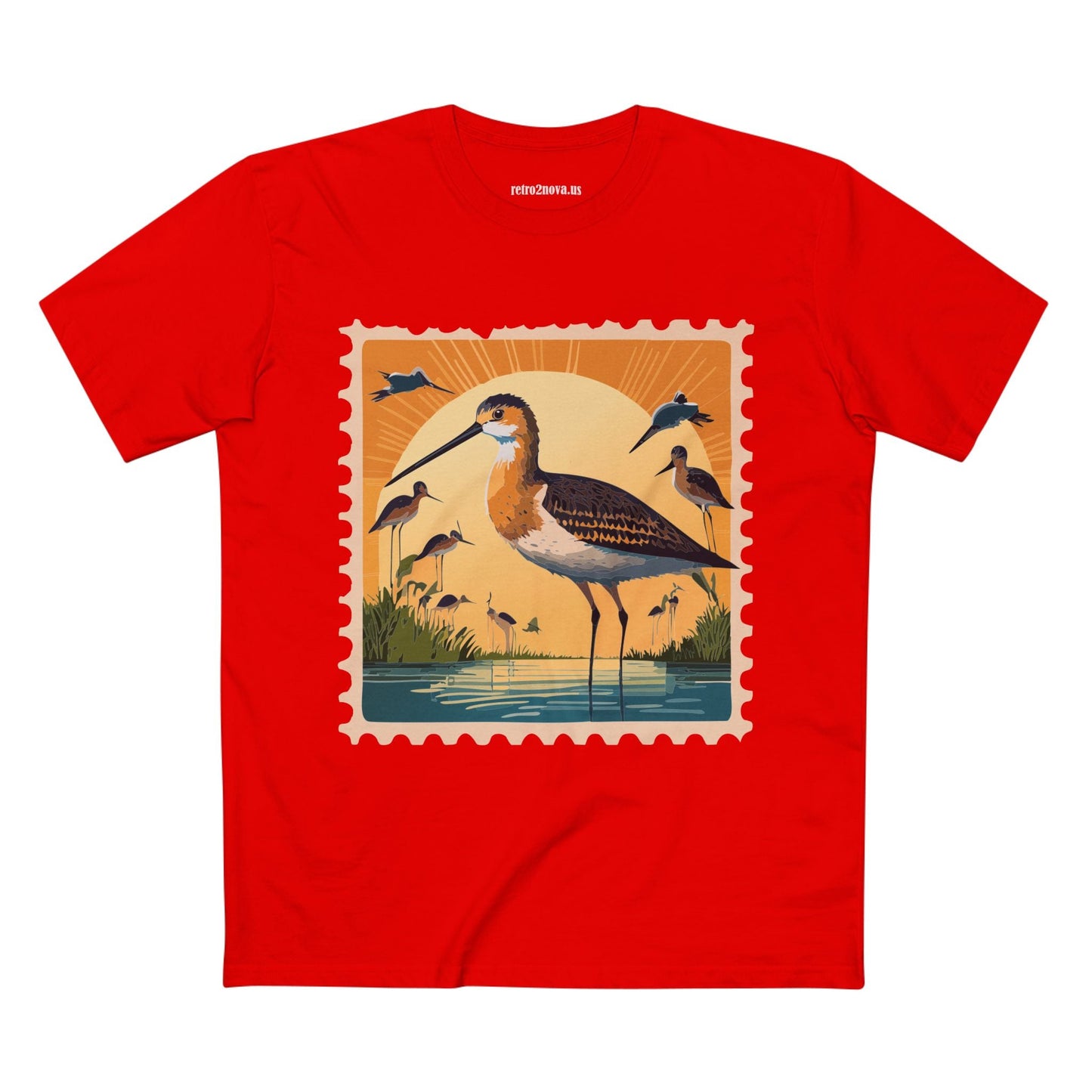 Postage Stamp Shirt Unisex Premium Cotton Tee With Original Art Design Retro2Nova PS 25