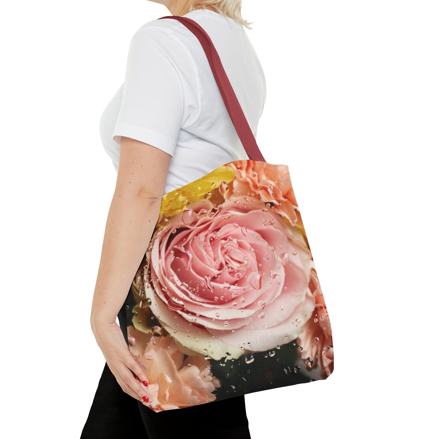 Canvas Bag with Floral Prints