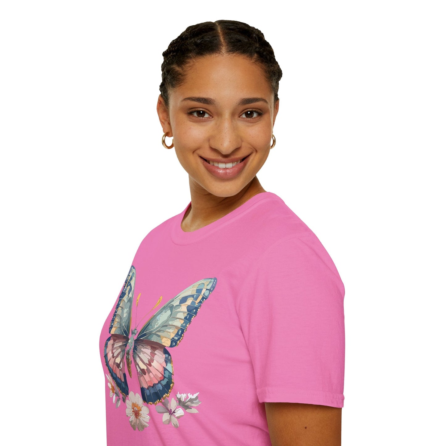 Butterfly Shirt Unisex Monarch Design Gildan Softstyle 64000 Ring Spun Cotton Tee