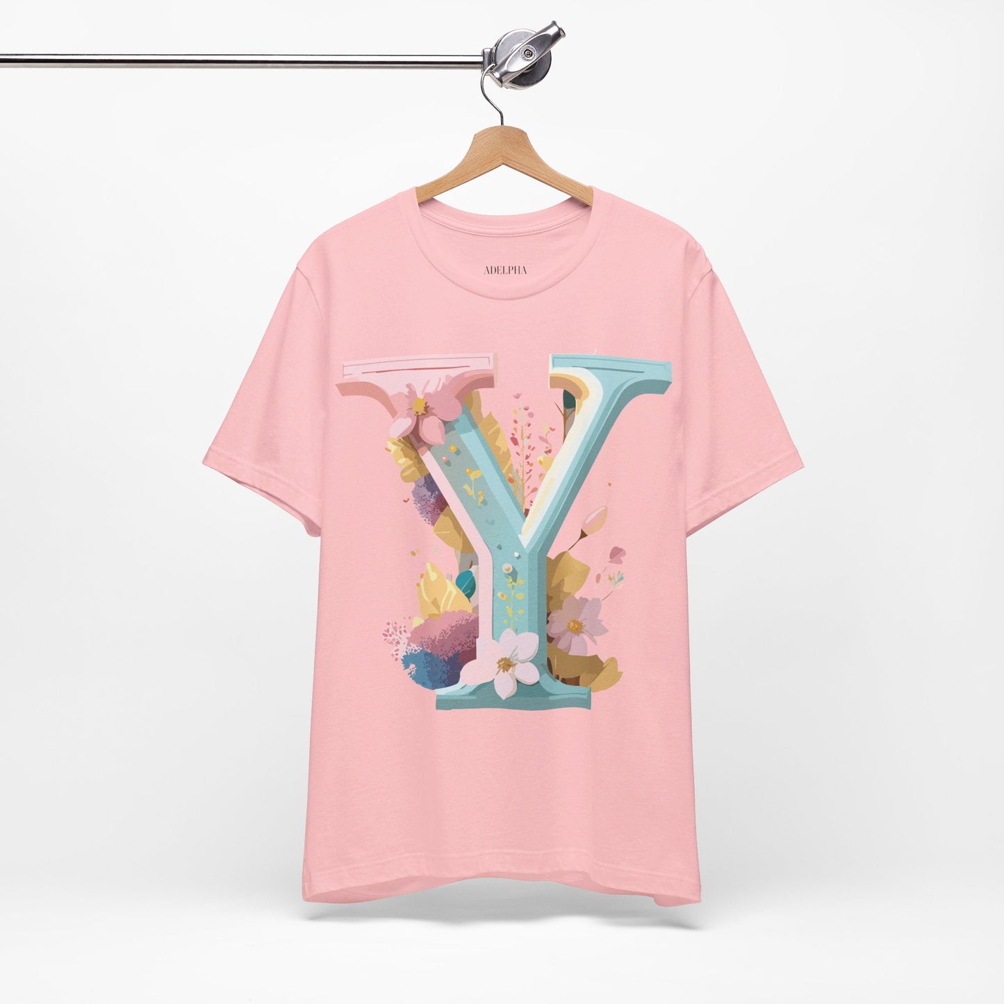 Letter Y Shirt Unisex Jersey Graphic Tee By Adelpha Vintage Inspired Art Short Sleeve Premium