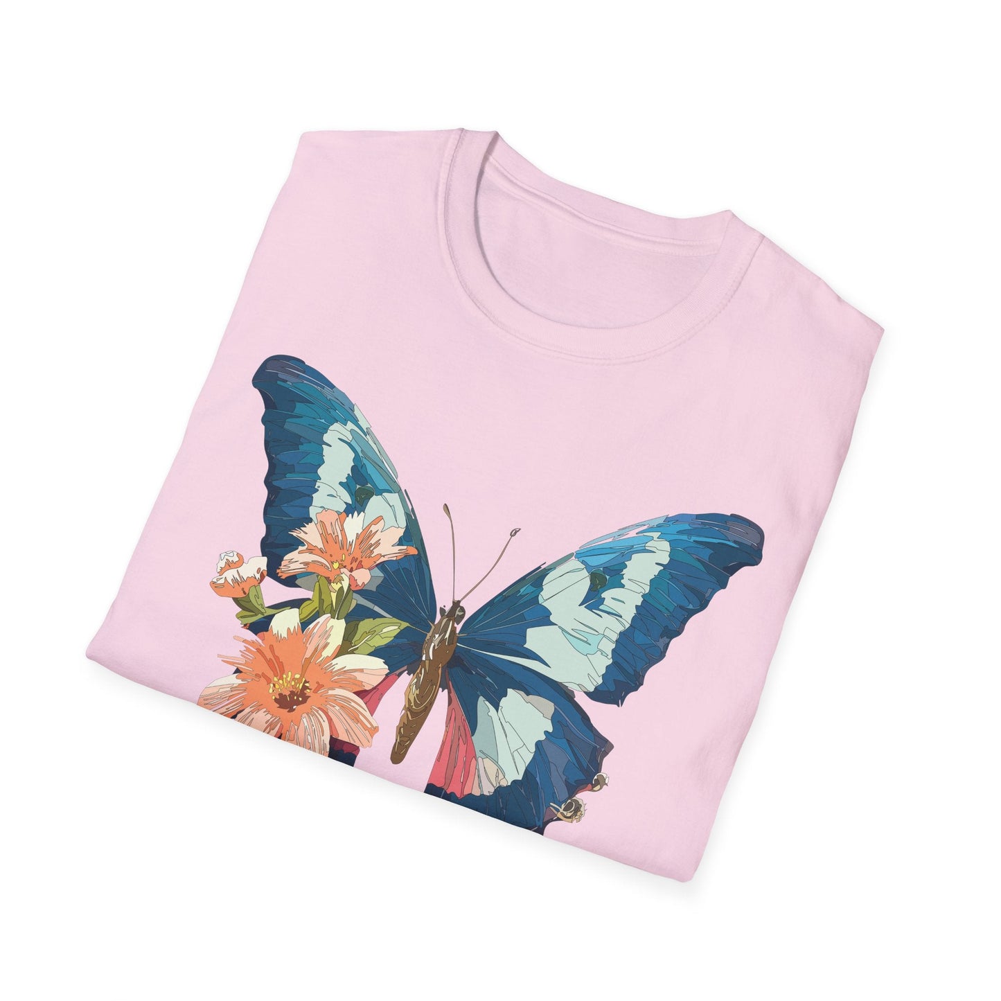 Butterfly Themed Unisex T Shirt Monarch Design Softstyle 64000 100 Cotton Tee For Everyday Comfort