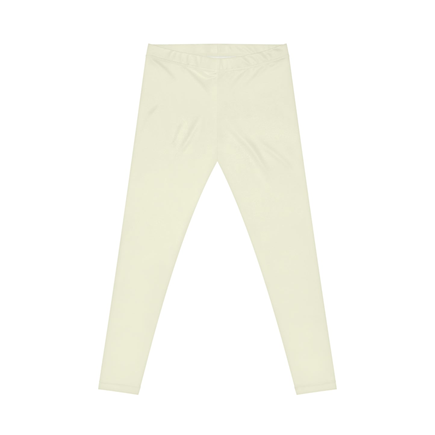 Shell Beige Color Women's Poly-Span Casual Leggings XS-2XL