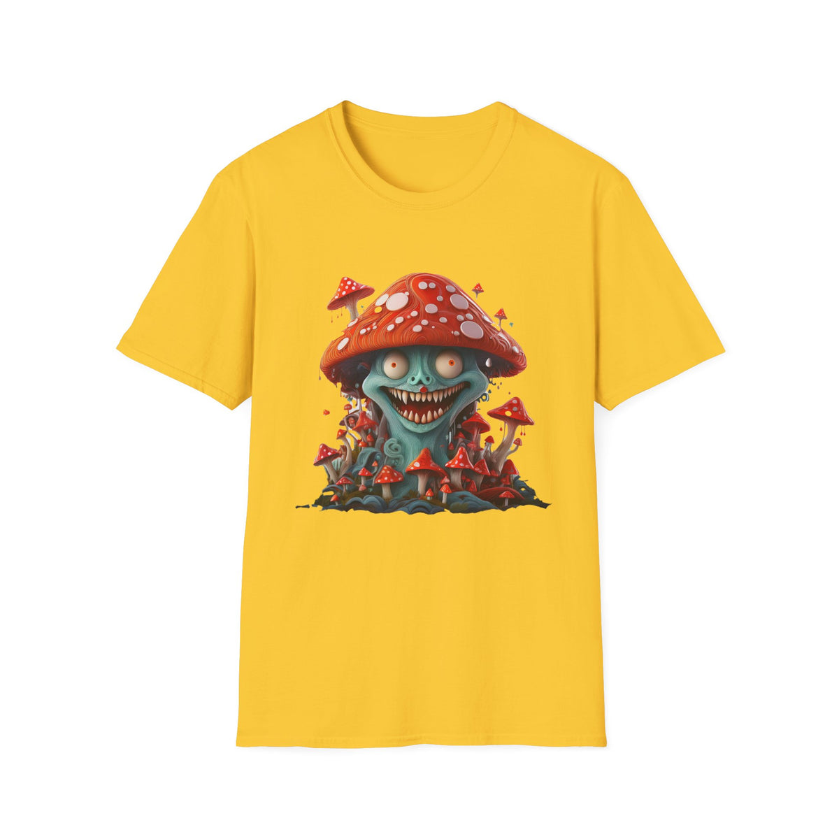 Funny Mashroom Cartoon  Graphic Tee Gildan Unisex 100 Cotton Tee Shirt c25