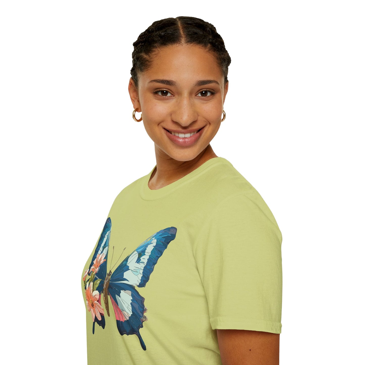 Butterfly Themed Unisex T Shirt Monarch Design Softstyle 64000 100 Cotton Tee For Everyday Comfort