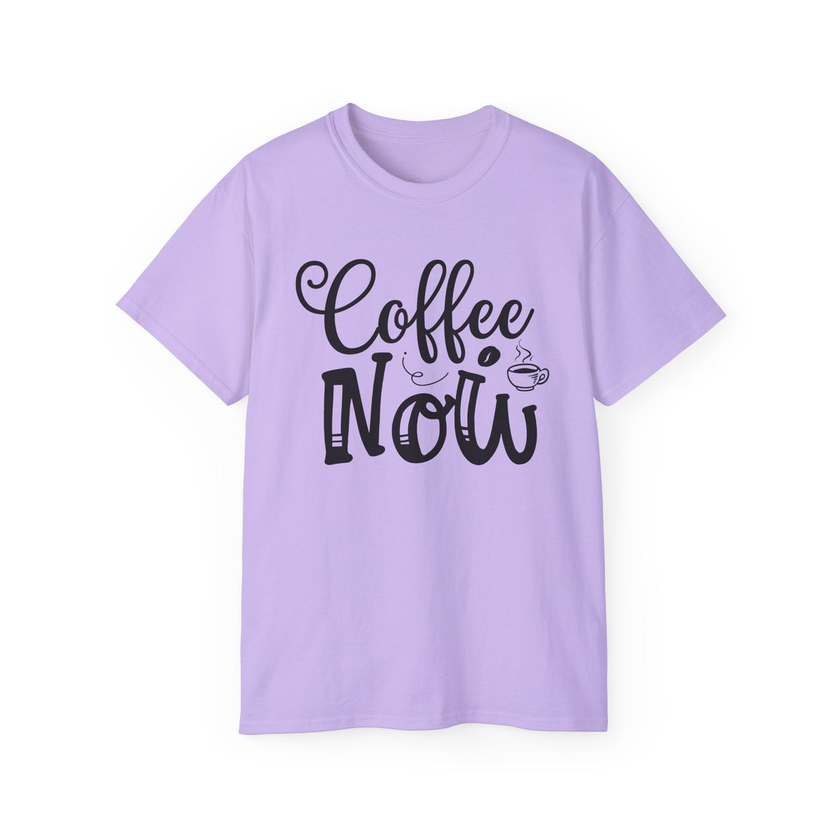 Coffee Now T-Shirt | Coffee Typography Tee, Morning Caffeine Shirt