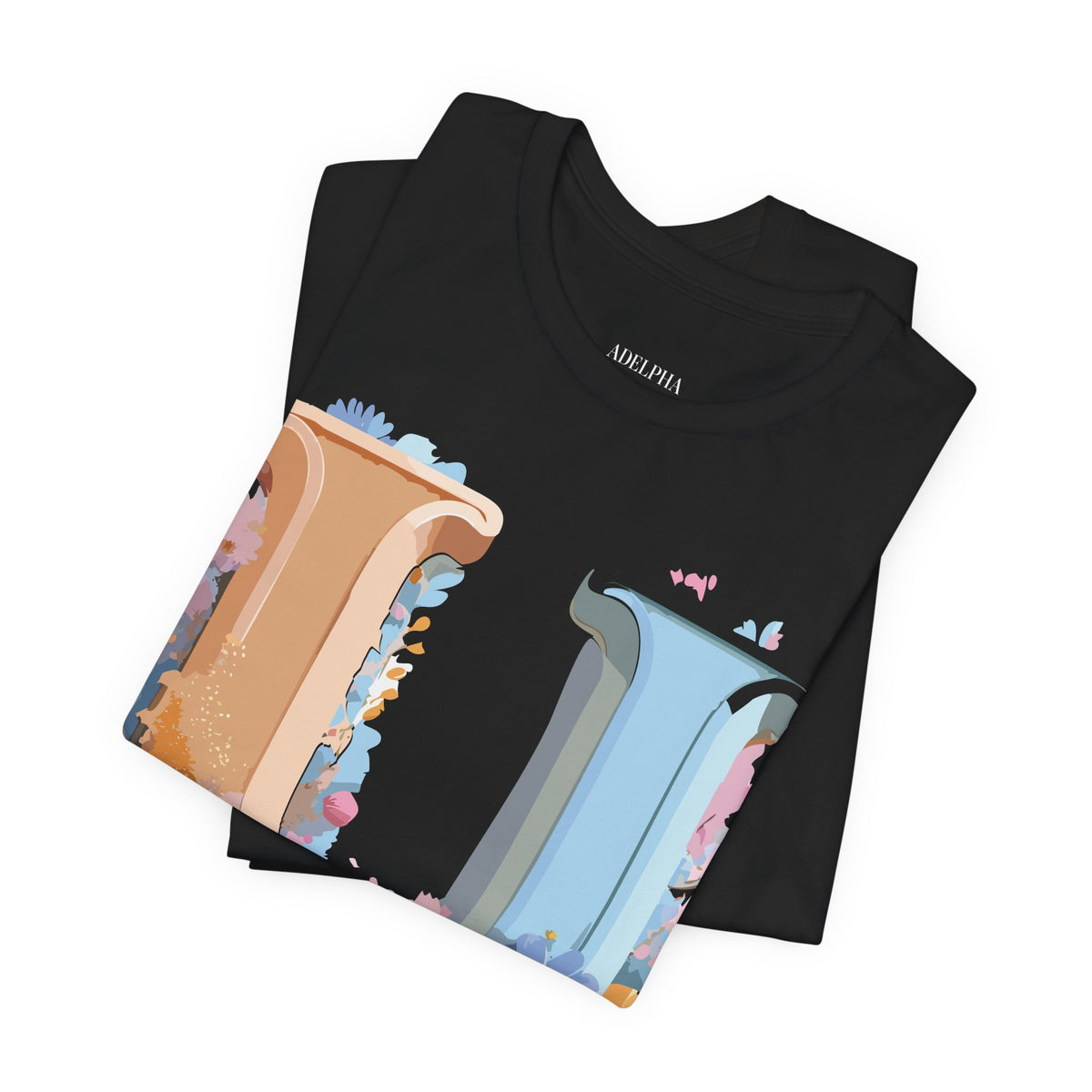 Letter U Graphic Unisex Cotton Bella+Canvas Tee with Art Letter Design