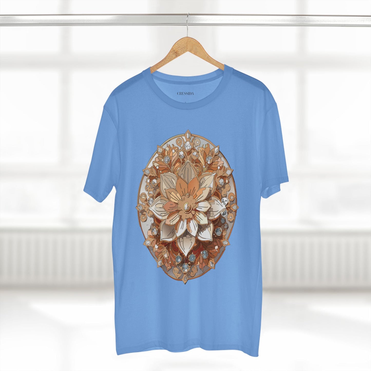 Floral Graphic T-Shirt Unisex 100 Cotton Art Design with Antique Flowers Tee 13