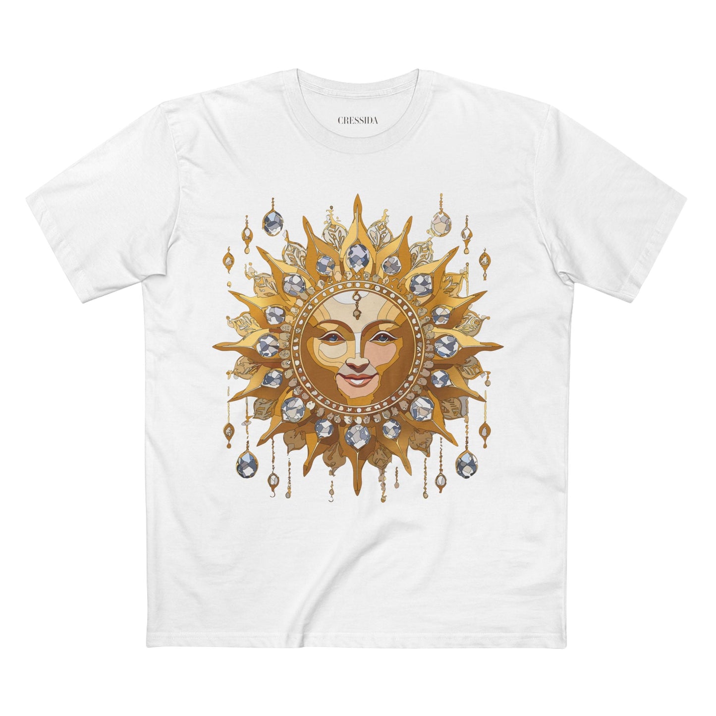 Gold Sun Graphic Unisex 100 Cotton T-Shirt with Golden Art Design 6
