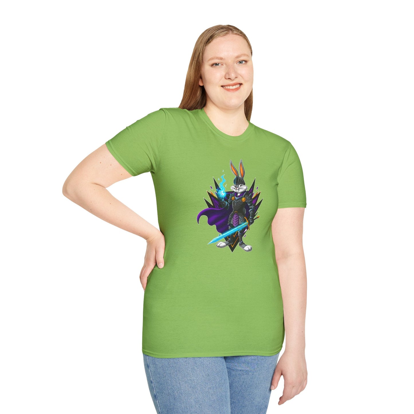 Cartoon Bunny Graphic Unisex Cotton Animal Animation Artwork Design Tee 39