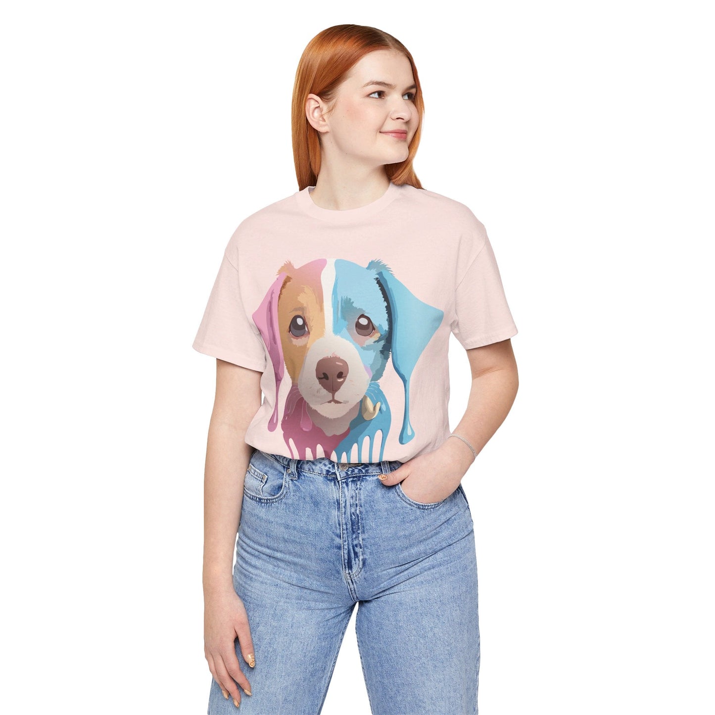 Unisex Dog Graphic Tee With Vintage Inspired Artwork By Adelpha Short Sleeve Casual Shirt