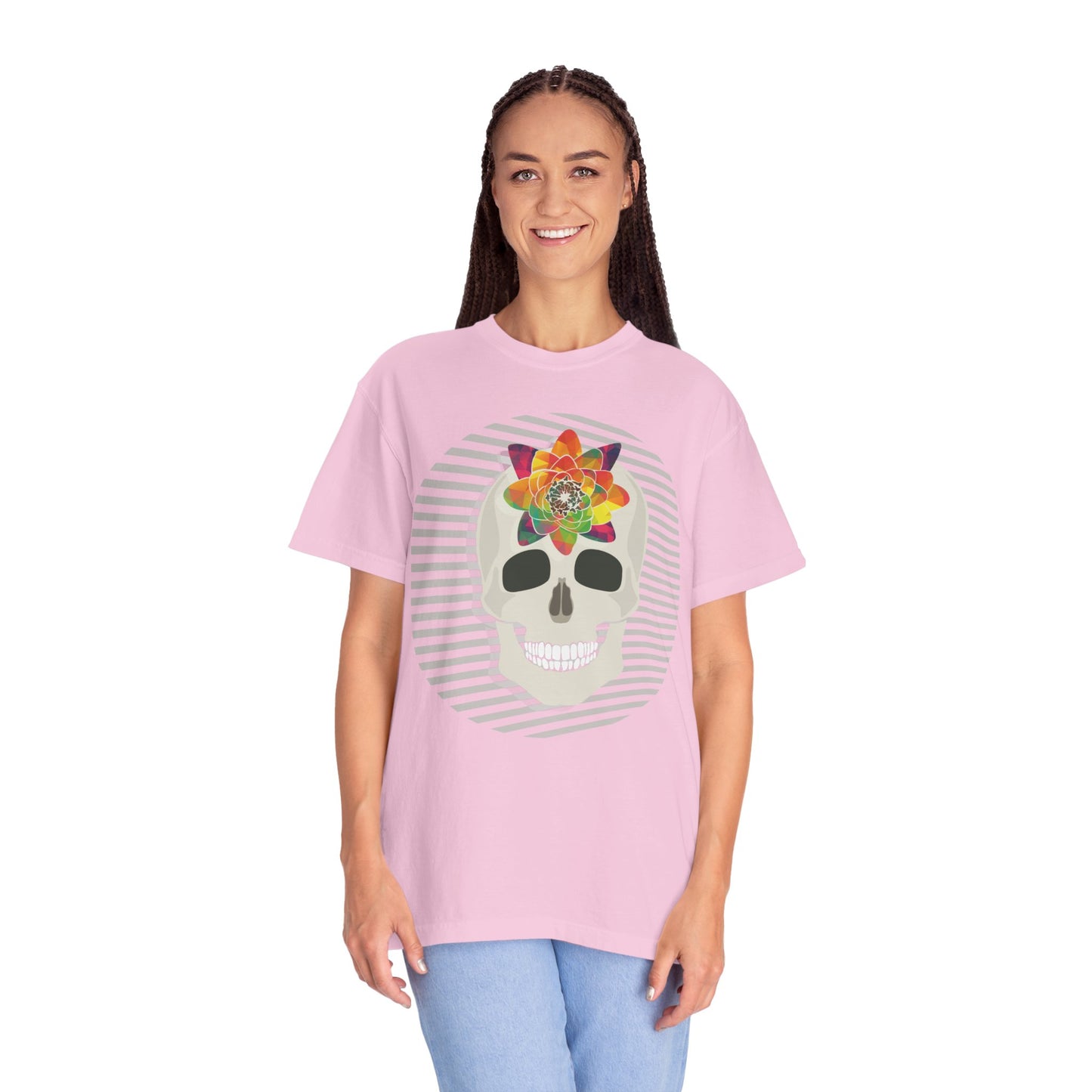 Unisex Cotton Tee Shirt with Skull