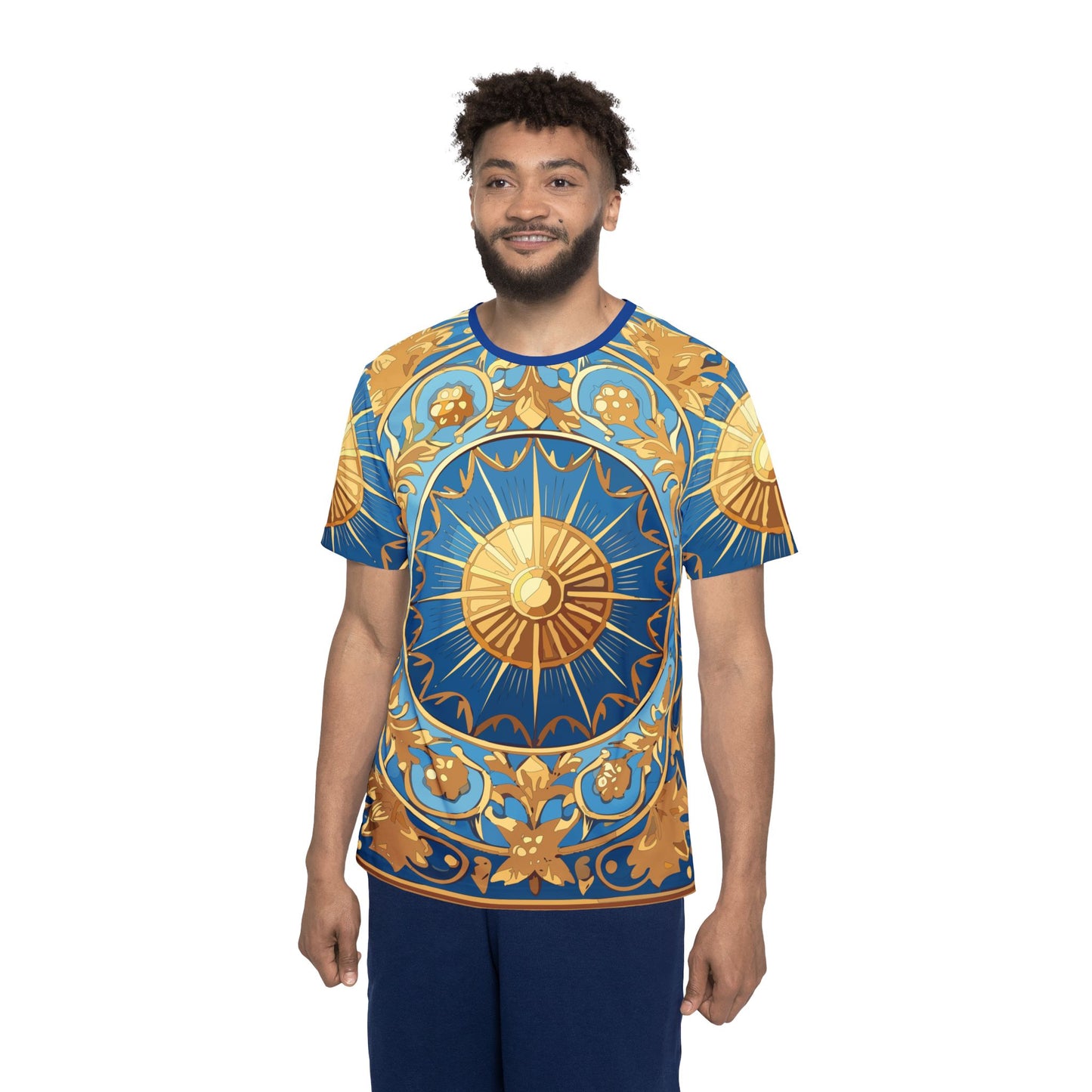 Unisex Poly T-Shirt with Abstract Graphic Design Print