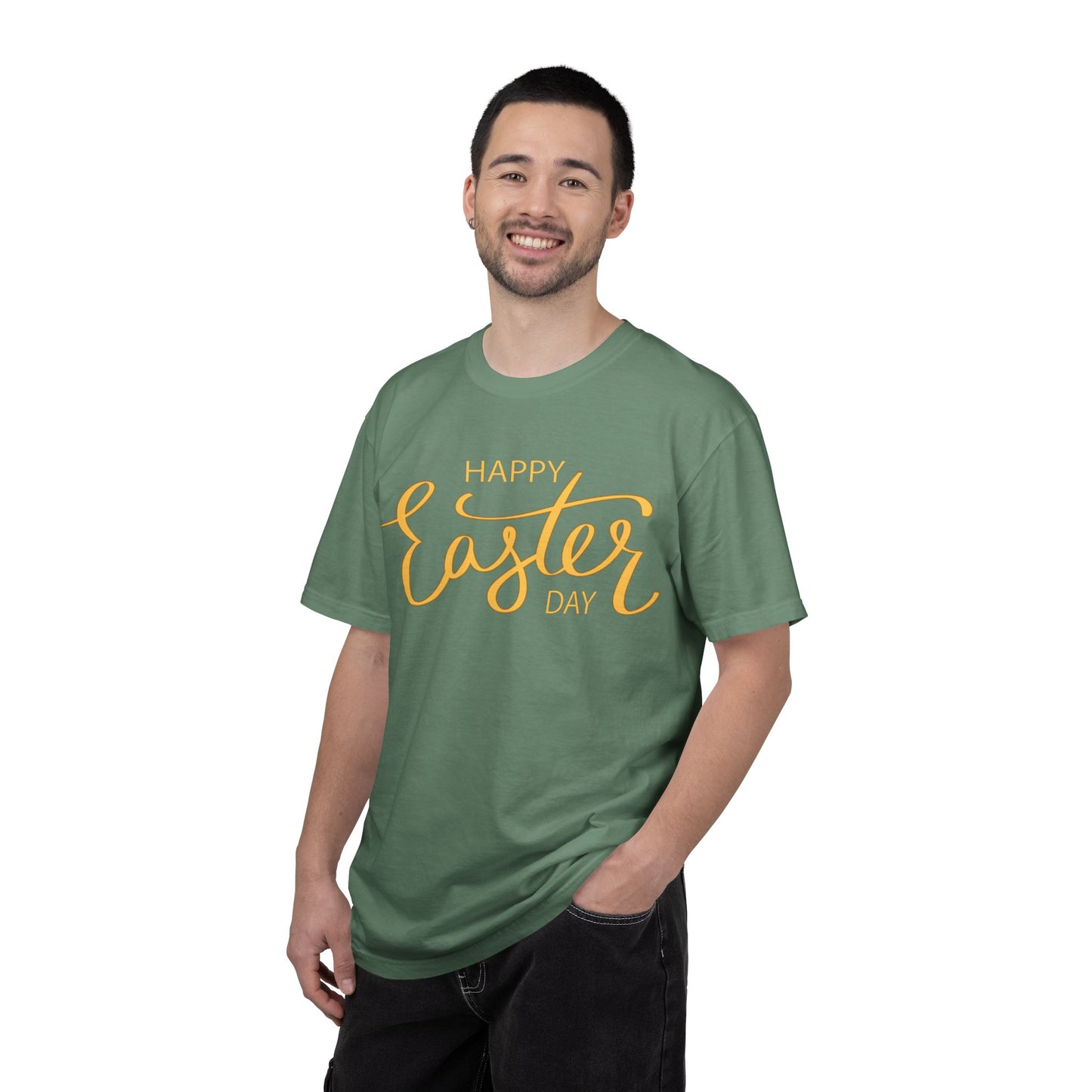 Happy Easter Day T-Shirt, Tee Shirt with Easter Signature, T Shirt with Easter Prints, Tee Shirt with Easter Design