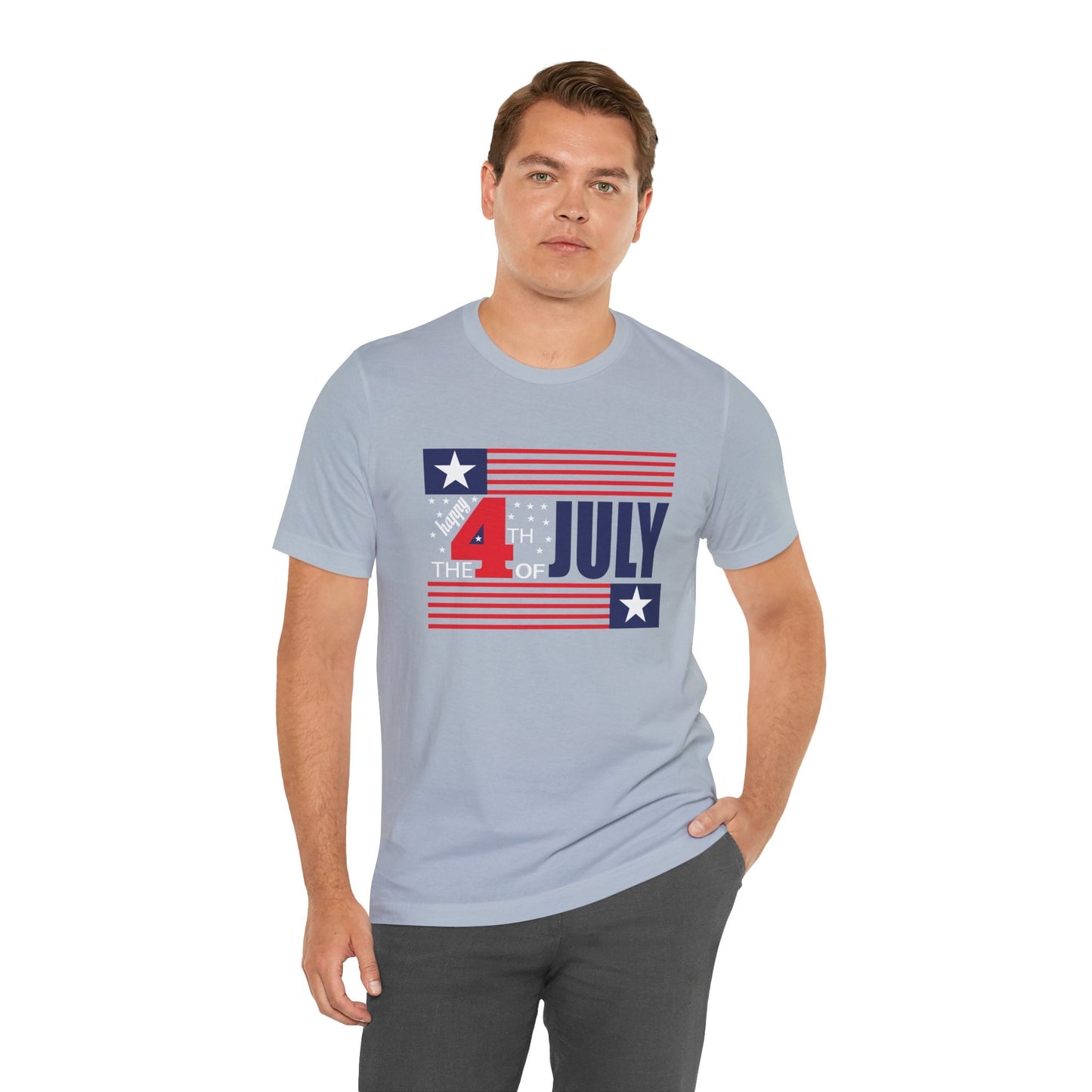 4th of July Flag Independence Day Graphic Unisex Cotton T-Shirt 014
