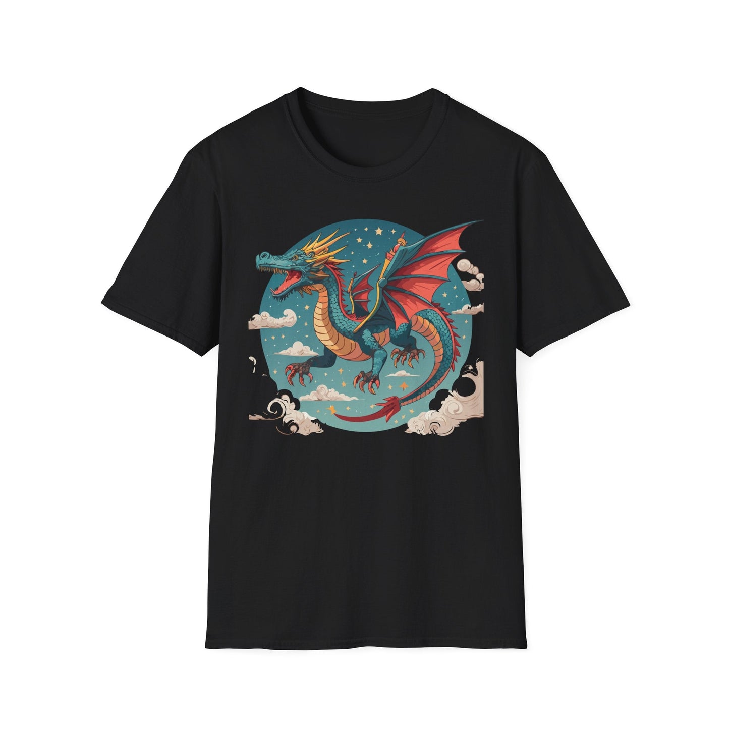 Dragon Graphic Unisex 100 Cotton Tee with Animal Artwork Design 20