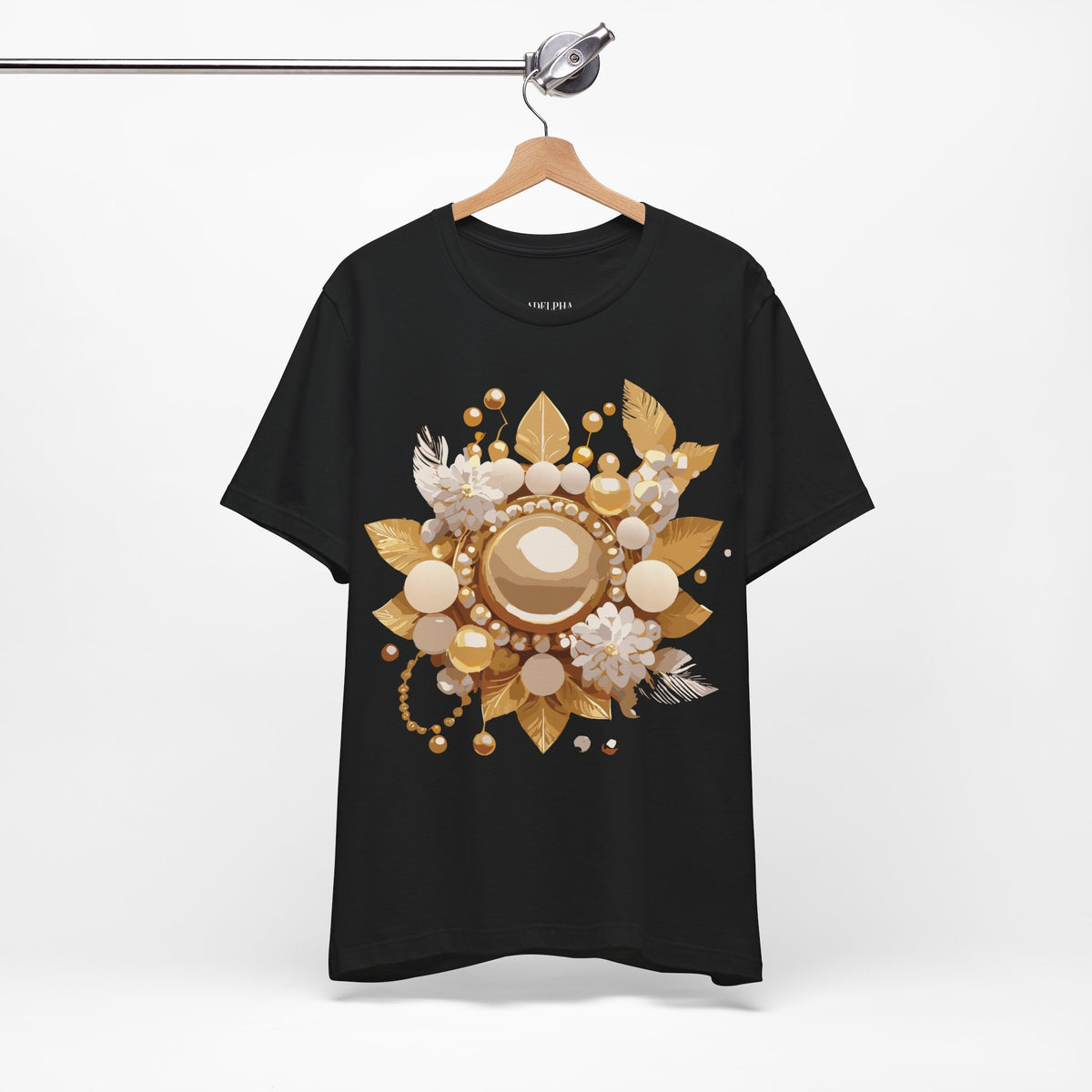 Jewelry Graphic Unisex Cotton Bella+Canvas Tee with Gemstones Art Design m35