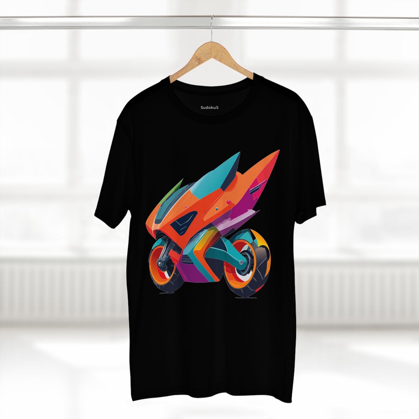 Moto Bike Graphic Unisex 100 Cotton Staple Tee 2