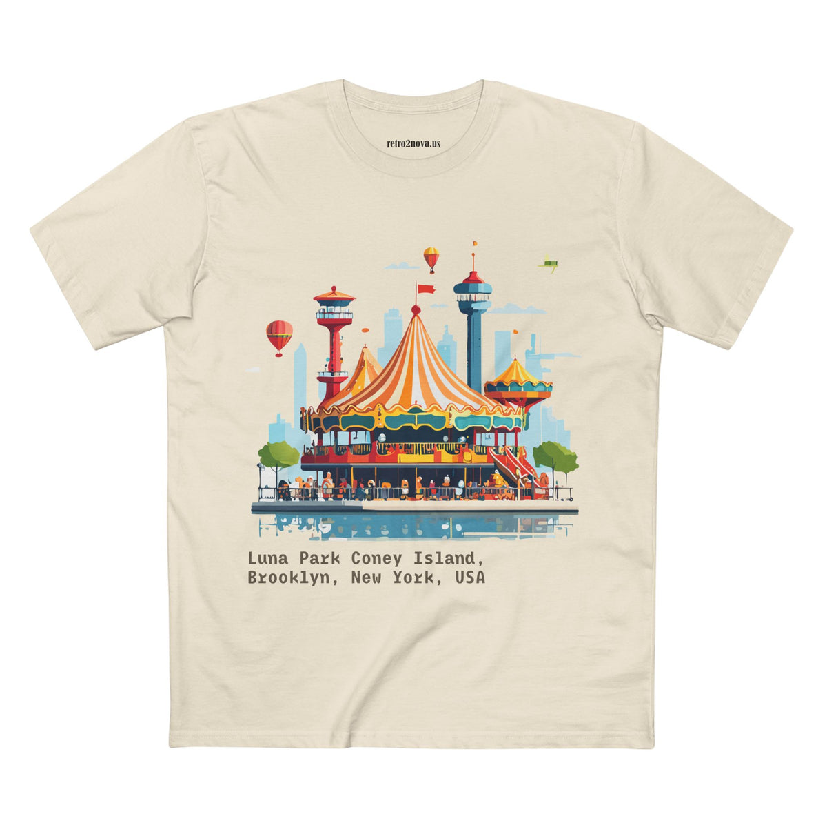 Luna Park Coney Island Carousel Tee | Brooklyn New York Illustration