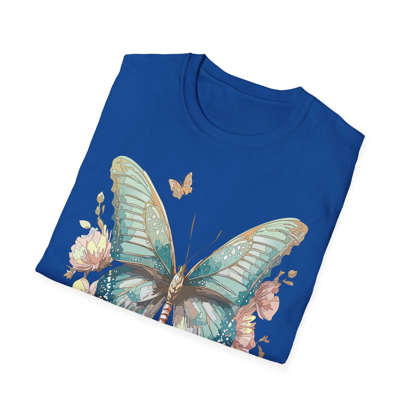 Butterfly Print Unisex T Shirt Monarch Design Softstyle 64000 Gildan Cotton Tee Quality