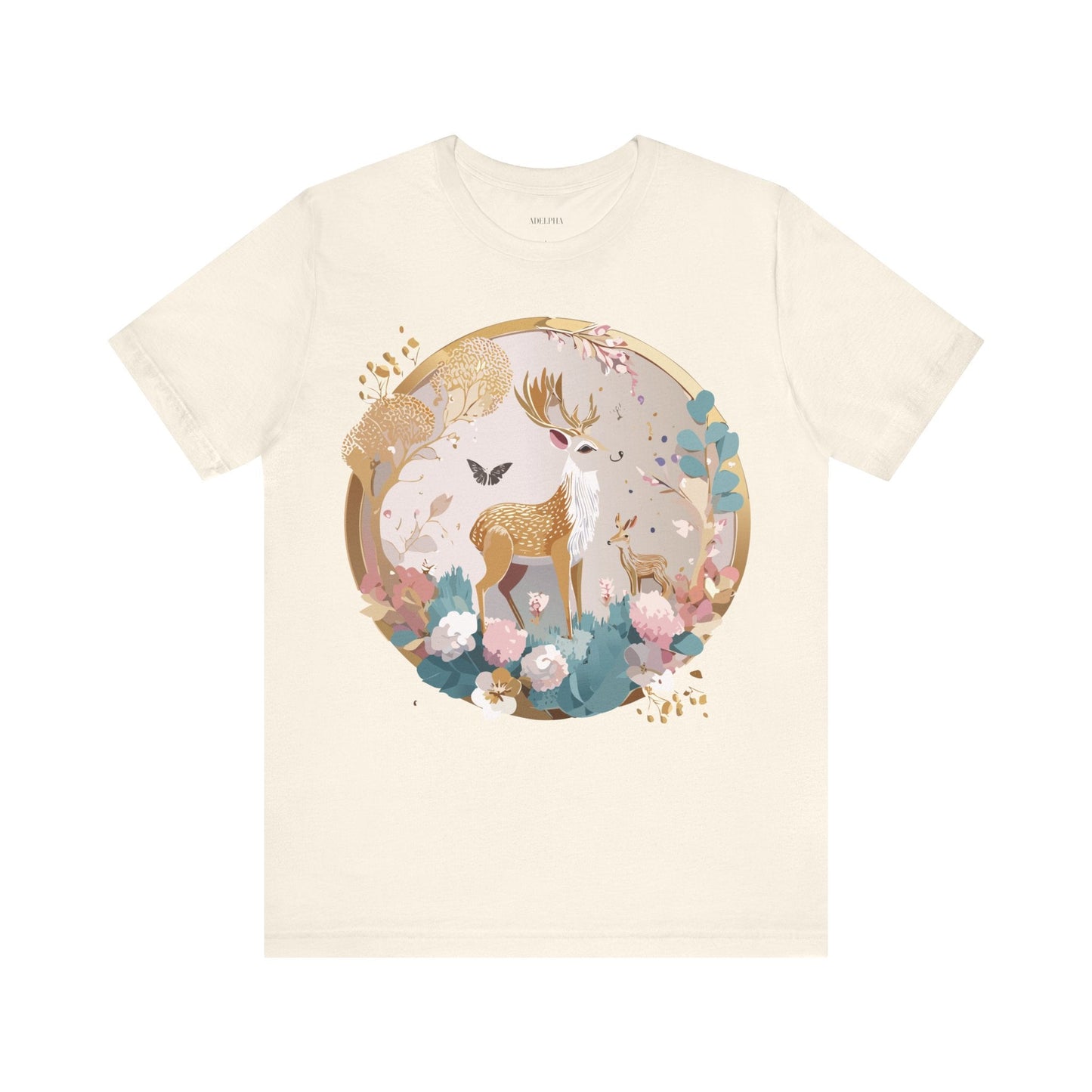 Medallion Graphic Unisex 100 Cotton Vintage Animal Medal Artwork Tee 13