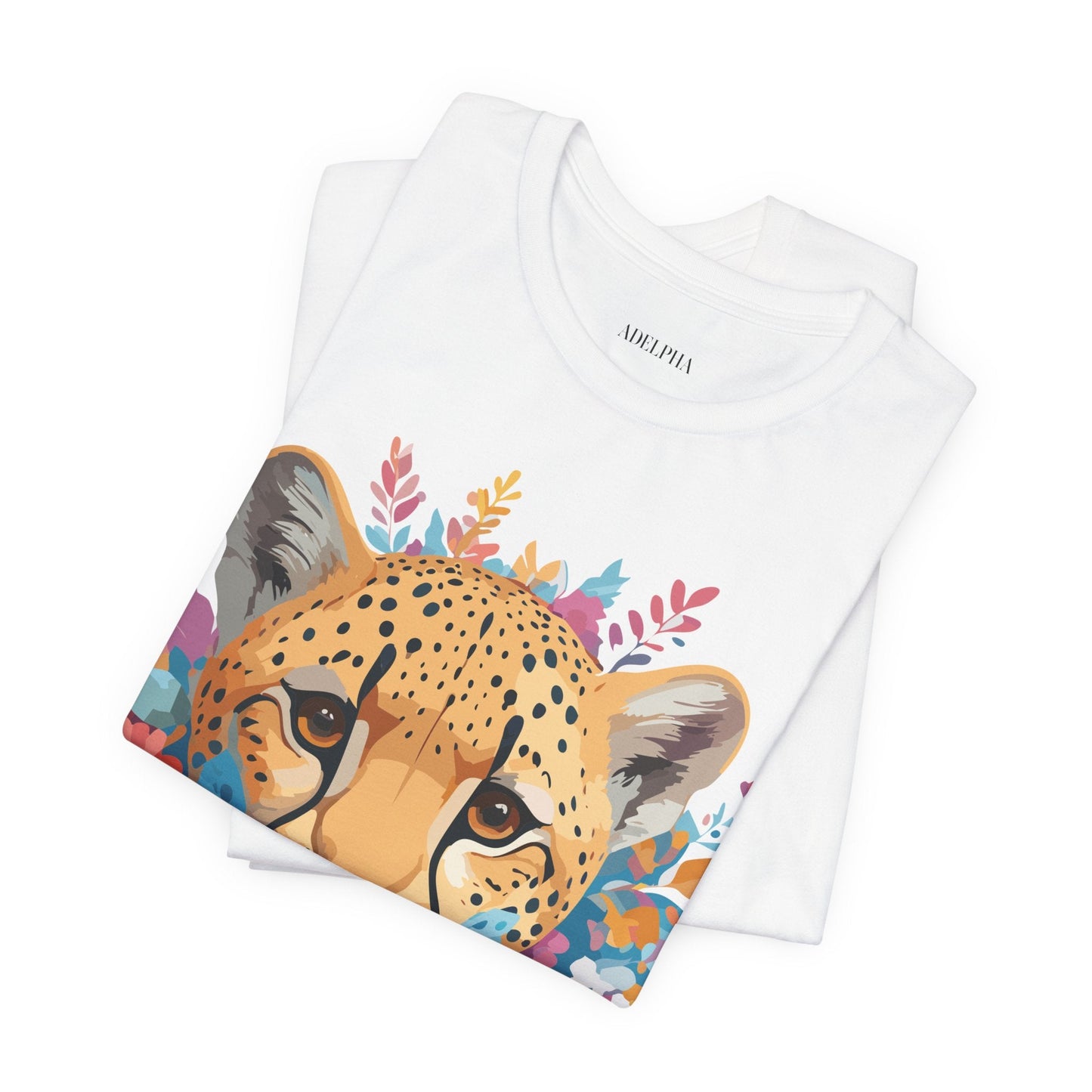 Adelpha Cheetah Graphic Tee Unisex Vintage Inspired Artwork Short Sleeve Jersey