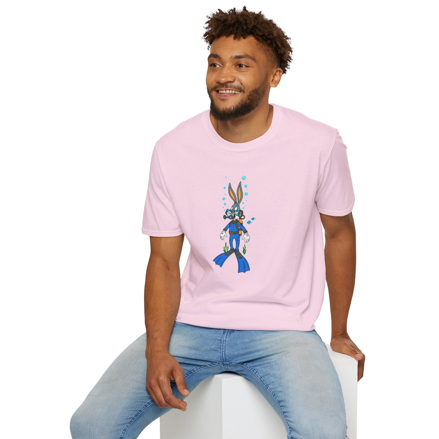 Bugs Bunny Animation Shirt Unisex T Shirt Cartoon Design Tee 100 Percent Cotton Gildan Softstyle