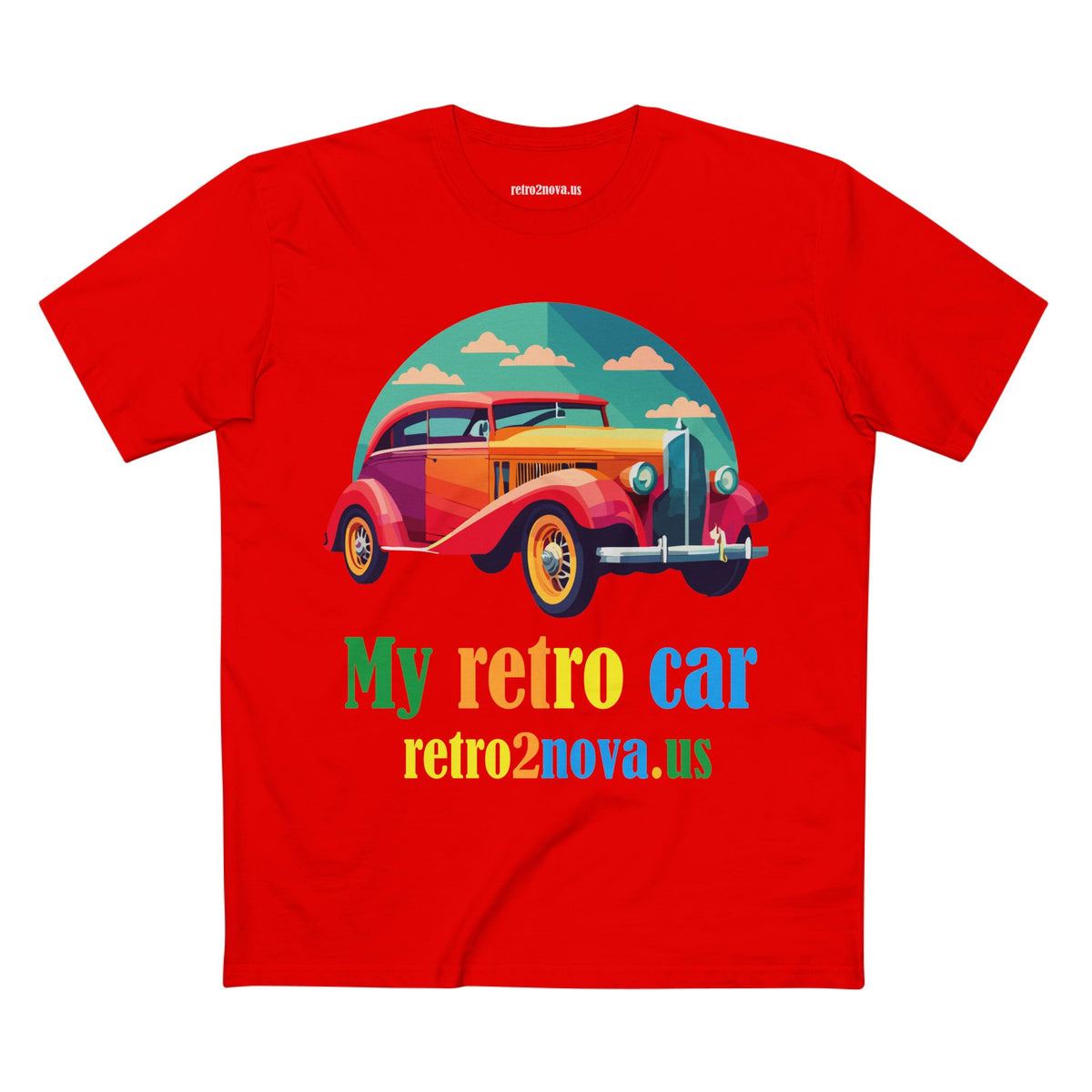 Retro Car Vintage Graphic Tee Staple Unisex 100 Cotton Tee Shirt - RC-20