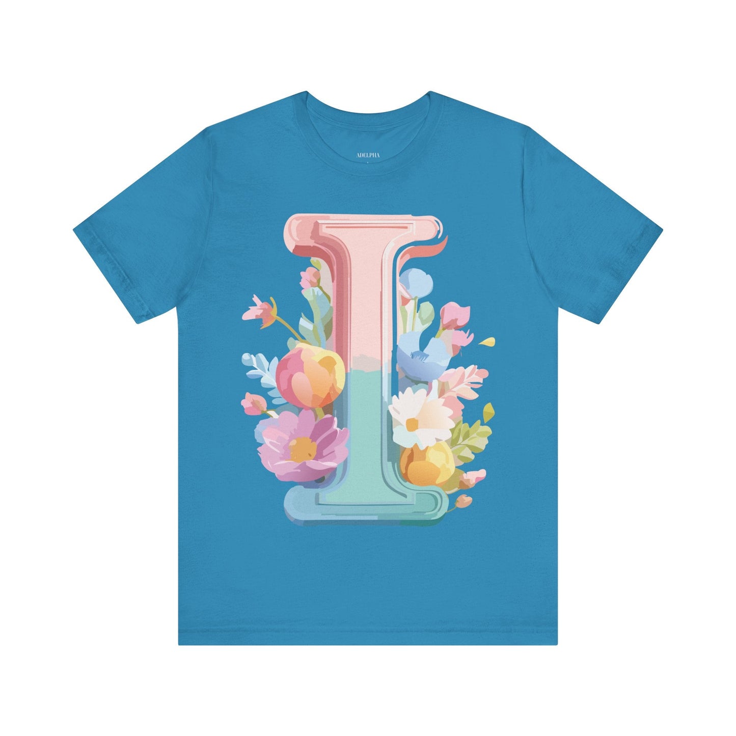 Letter I Shirt Graphic Tee Unisex Short Sleeve Adelpha Vintage Inspired Artwork Design