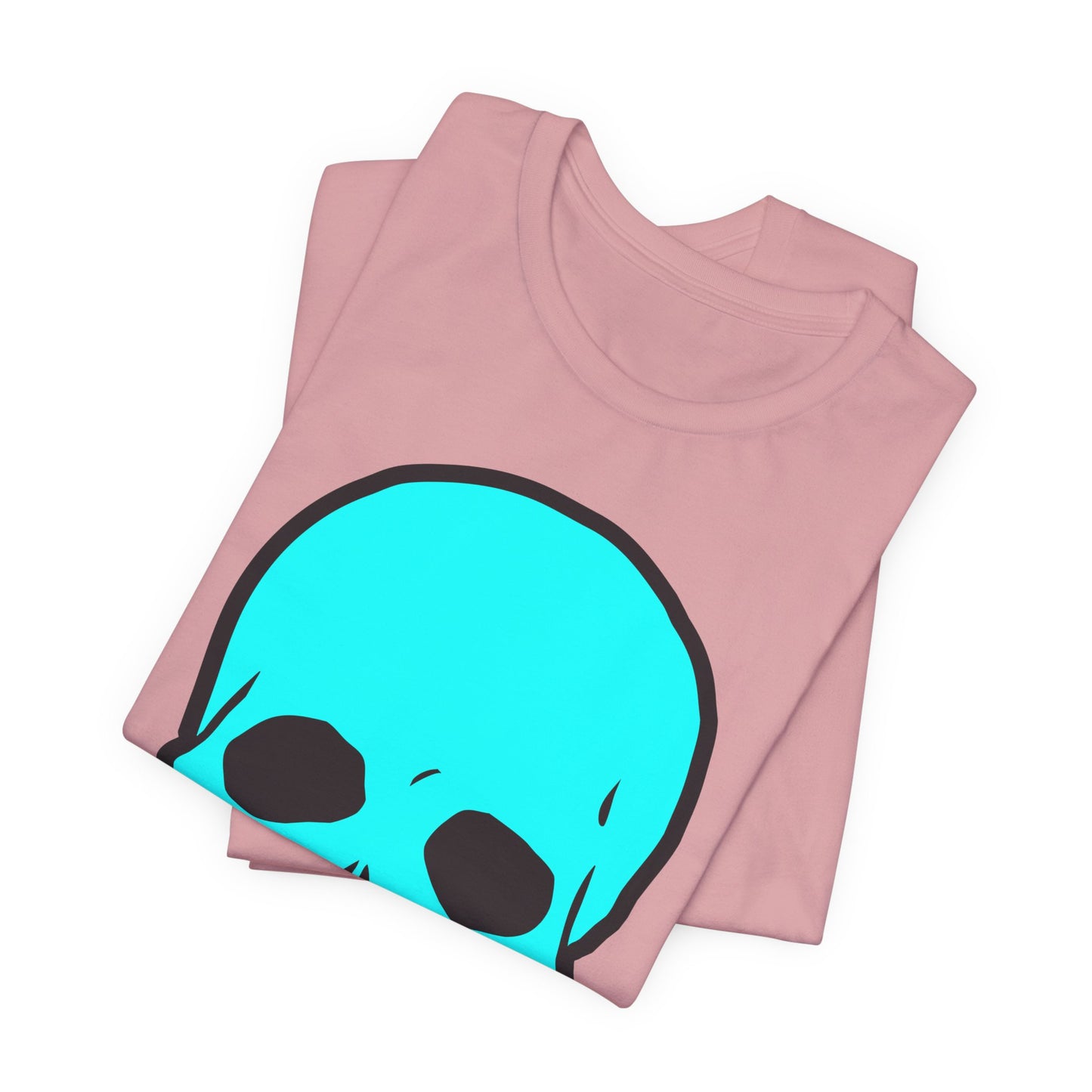 Blue Skull Graphic Design Tee, Skull Shirt, Vintage Tees, Art Design T-Shirt, Vintage Graphic Tee, Art Shirts with Skulls