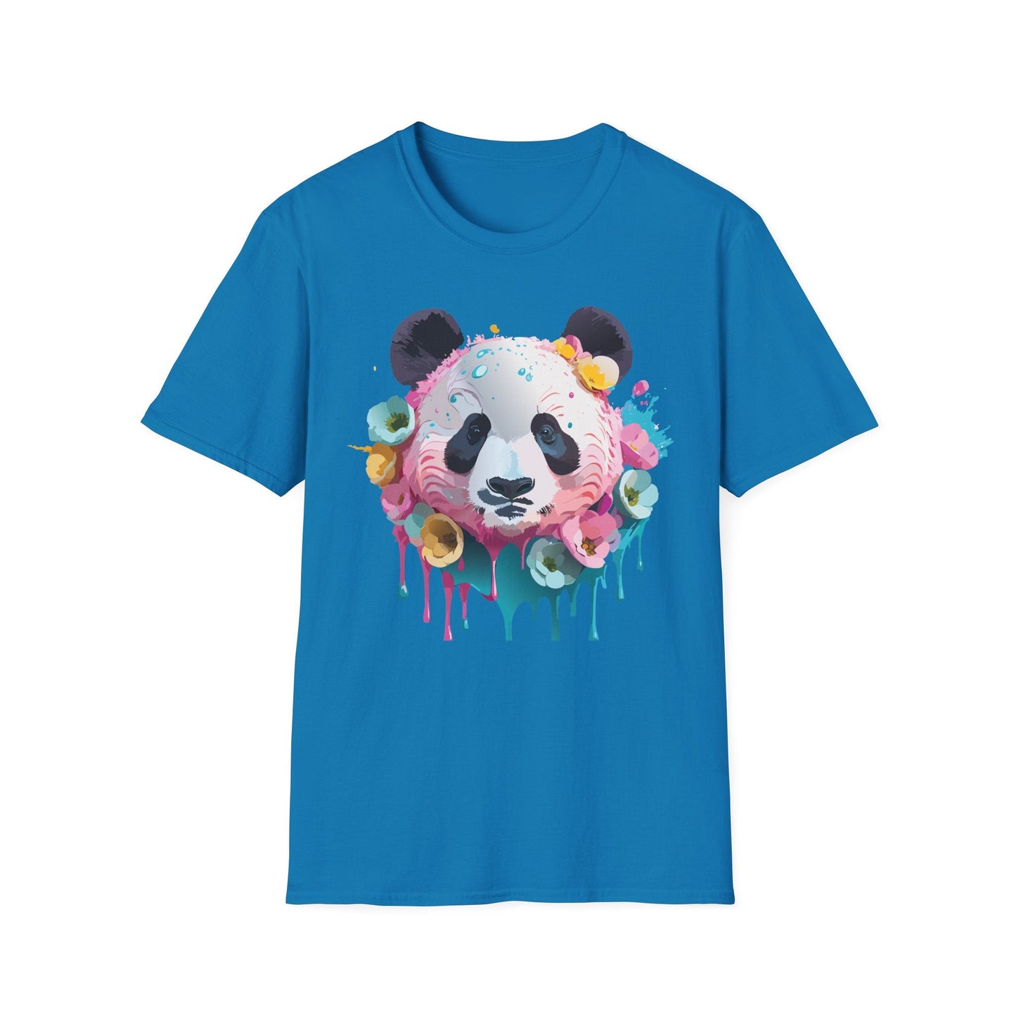 Panda Shirt Unisex T Shirt Graphic Tee Animal Print Gildan Softstyle 64000 100 Percent Cotton