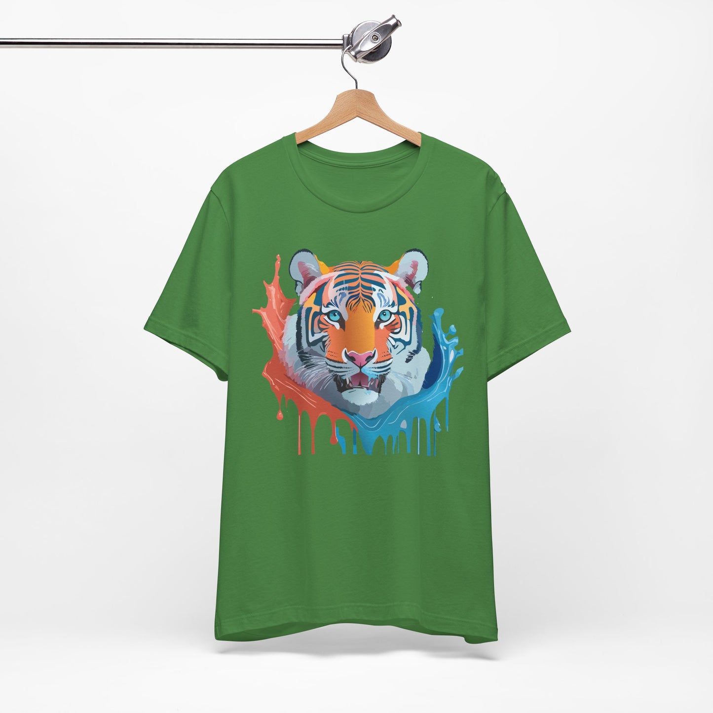 Unisex Tiger Tee, Animal Shirt, Tee Shirt with Tiger, Art T-Shirt, Animal Tees, Big Cat Shirt, Art Design T-Shirt 5