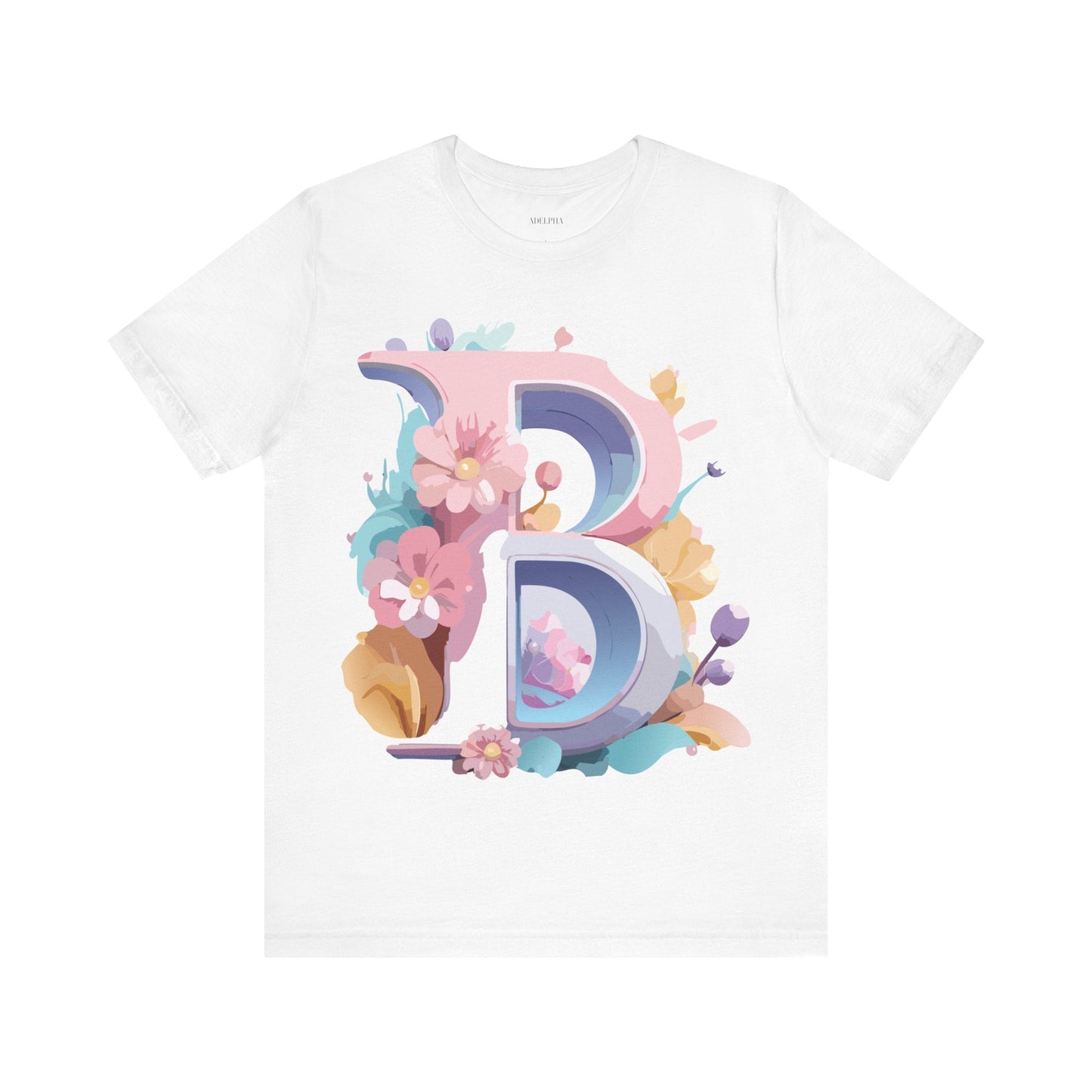 Letter B Shirt Unisex Graphic Tee By Adelpha With Vintage Inspired Artwork Short Sleeve