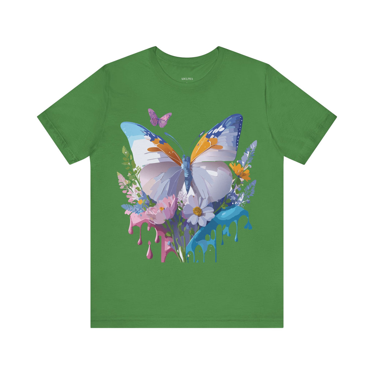 Butterfly Graphic Unisex Cotton Bella+Canvas Tee with Art Design n57