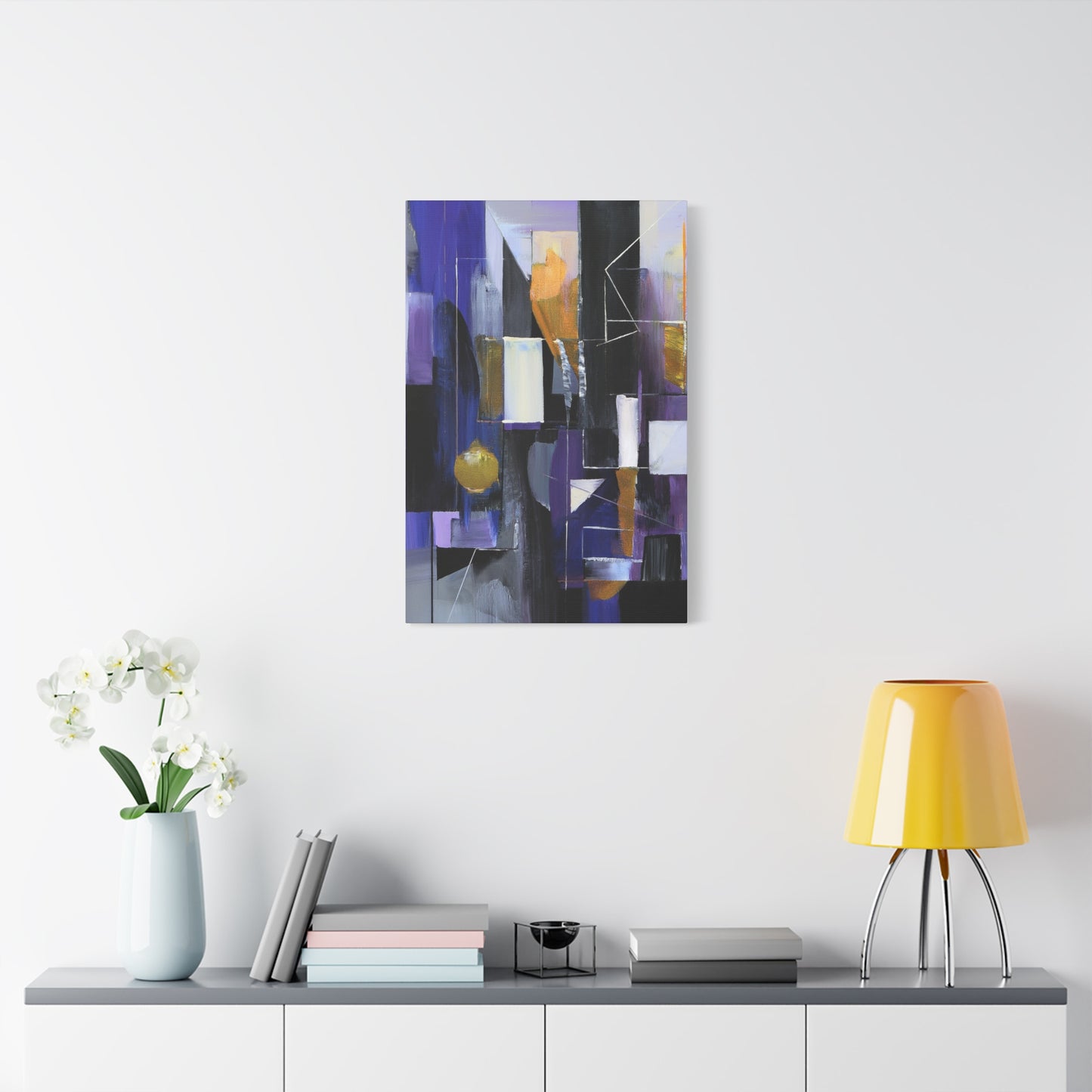 Purple Abstract Painting Print Canvas 20x24,20x30,24x30, 24x32,24x36,30x40, 32x48,36x48,40x60 Pine-Wood Inner Frame ABS-31