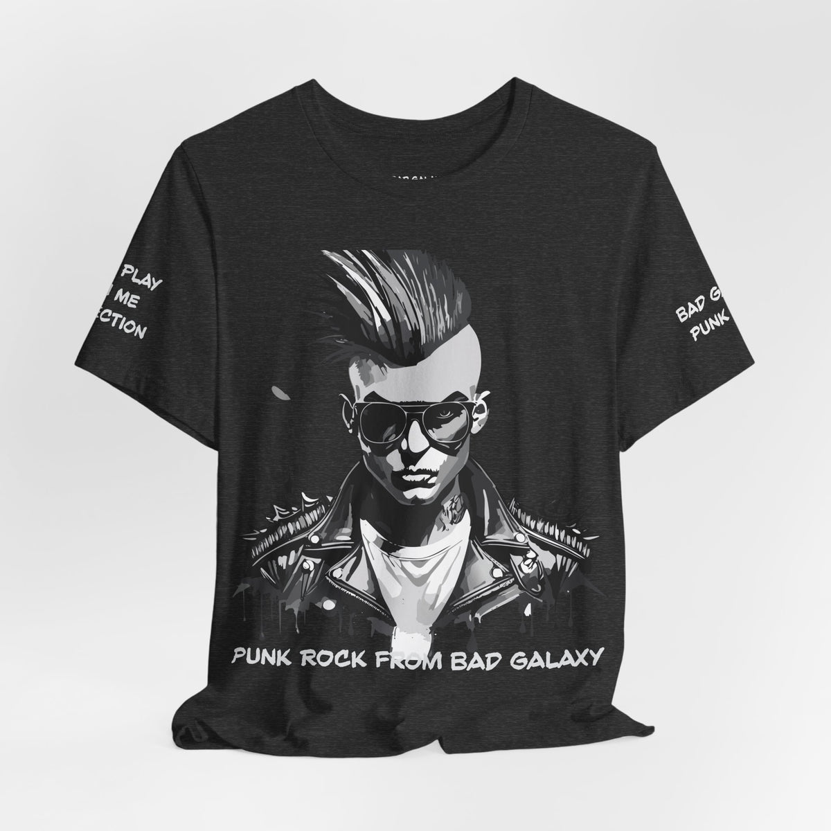 Punk Rock Graphic Unisex Cotton Bella+Canvas Tee with Art Design b23