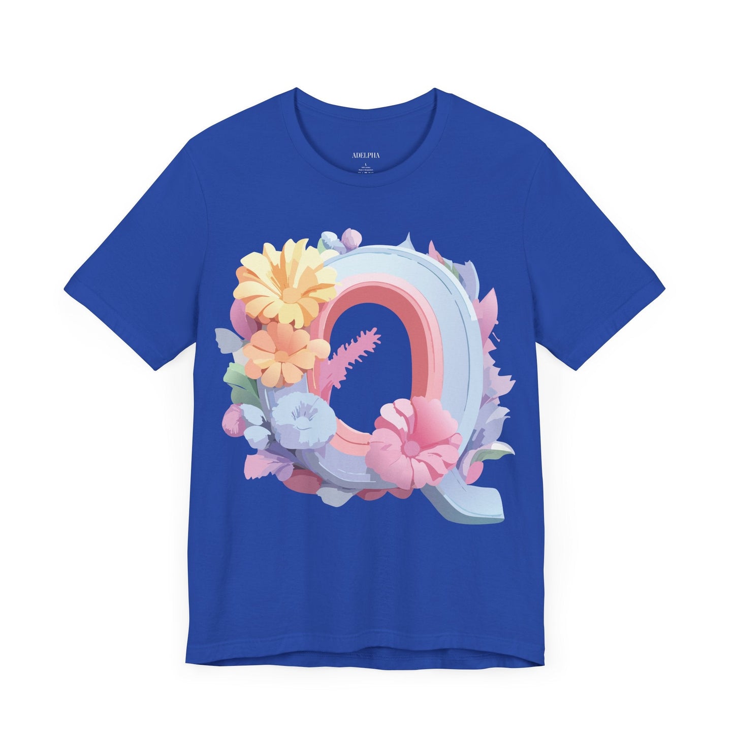 Letter Q Shirt Unisex Graphic Tee With Vintage Inspired Artwork By Adelpha Premium Short Sleeve