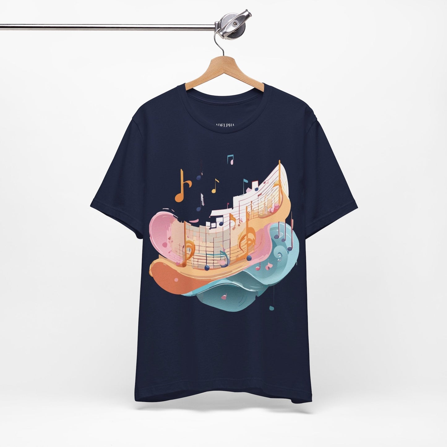 Music Graphic Unisex 100 Cotton Vintage Art with Musical Elements Tee 27