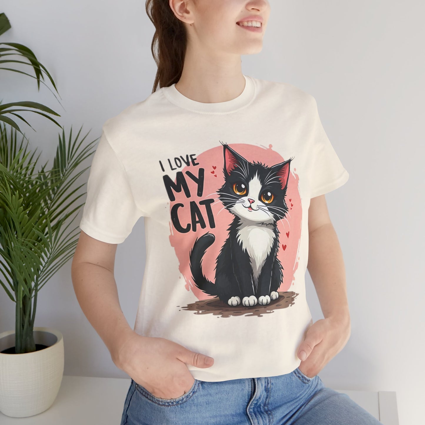 I Love My Cat Shirt, Cat Tee Shirt, Funny Kitty T-Shirt, Kitty Top, Animal Tees, Funny Animal T-Shirt, Graphic Tee