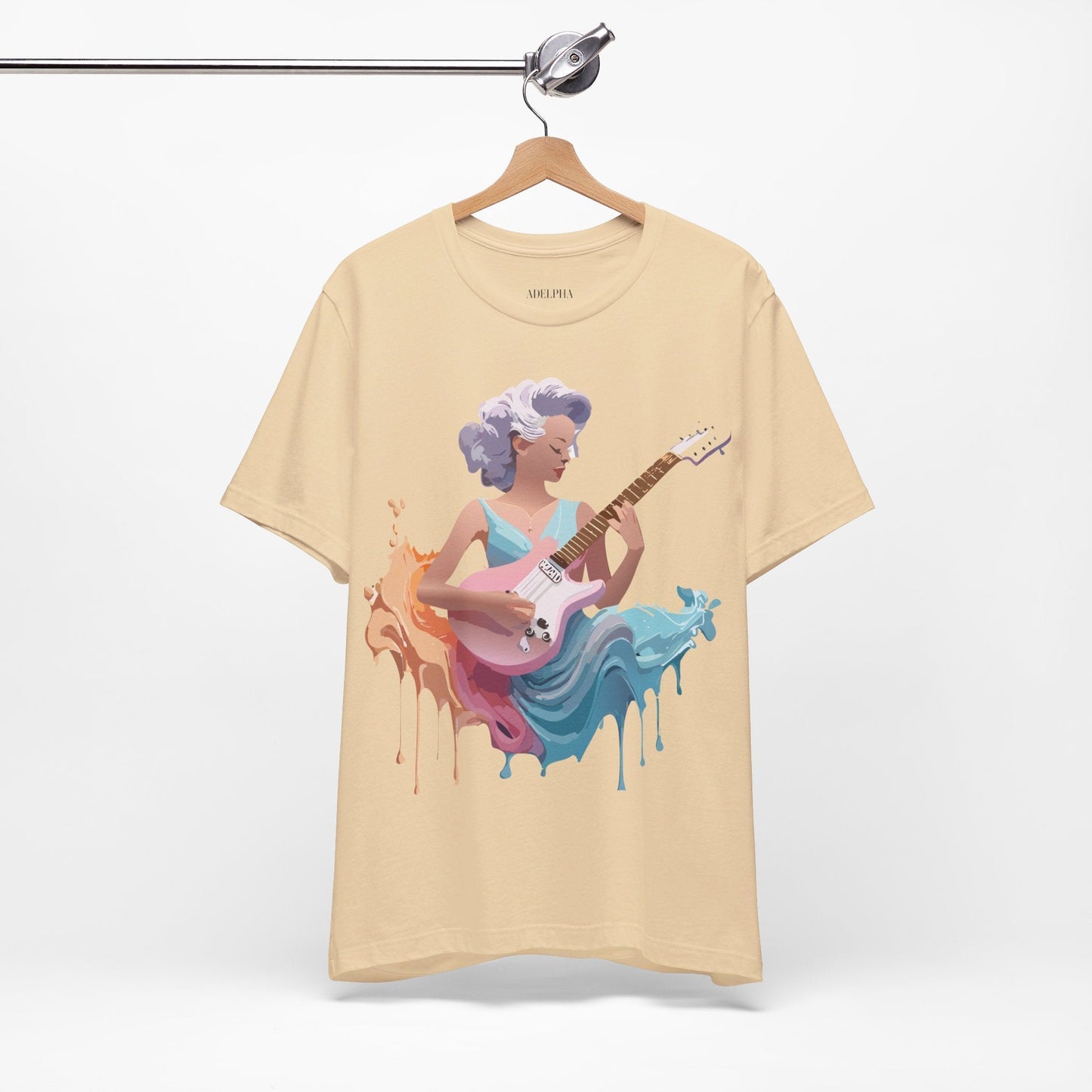Music Graphic Unisex 100 Cotton Vintage Art with Musical Elements Tee 36