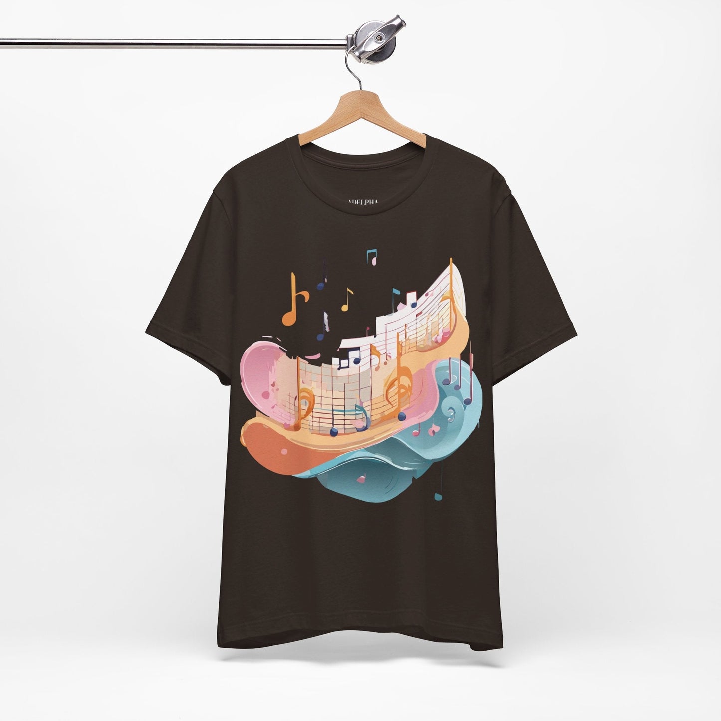 Music Graphic Unisex 100 Cotton Vintage Art with Musical Elements Tee 27