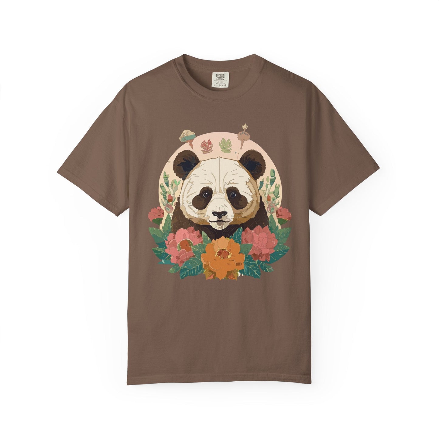 Panda Portrait Graphic T-Shirt Unisex Cotton Floral Animal Art Tee p2