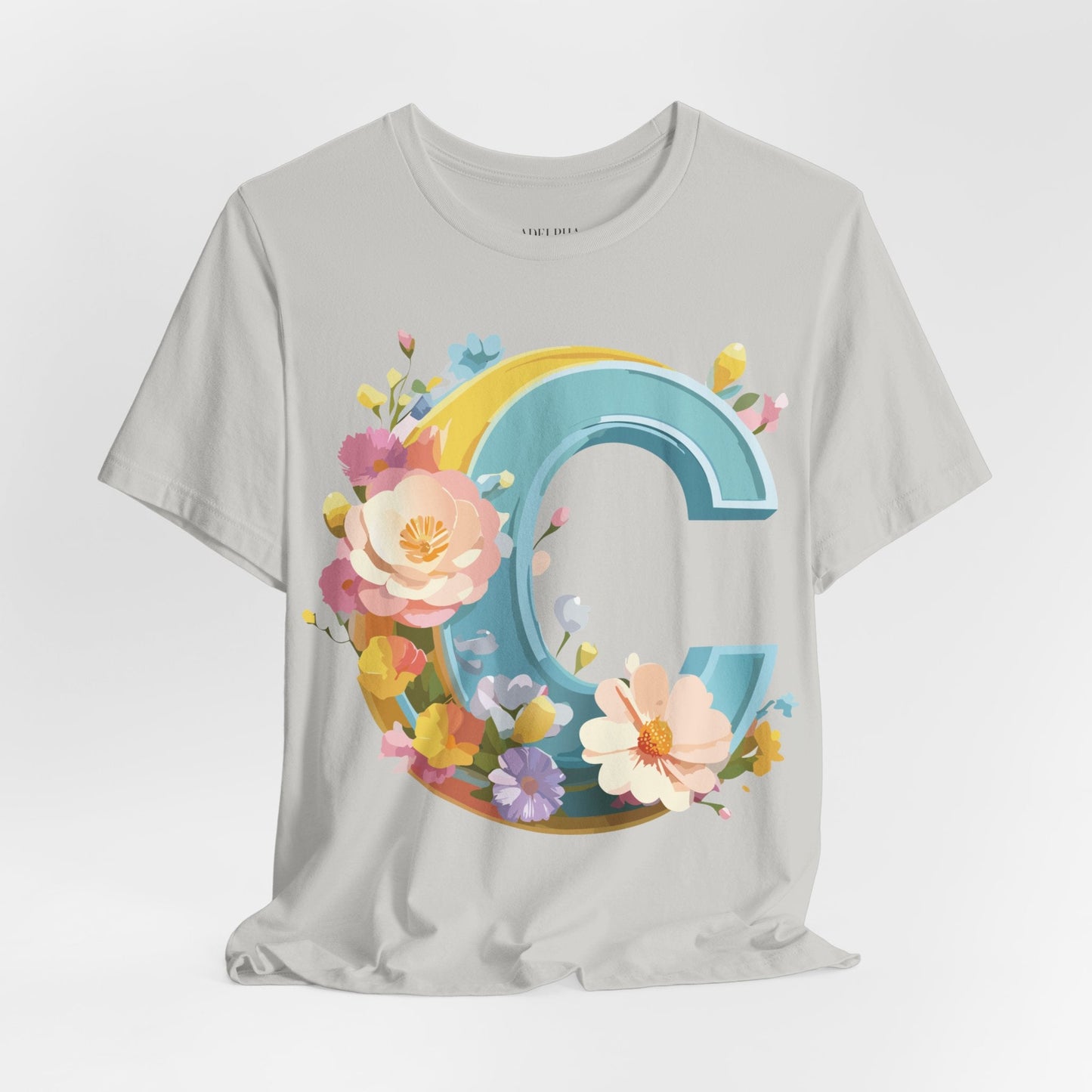 Letter C Shirt Graphic Tee Unisex Vintage Art Design Tee Adelpha Premium Short Sleeve