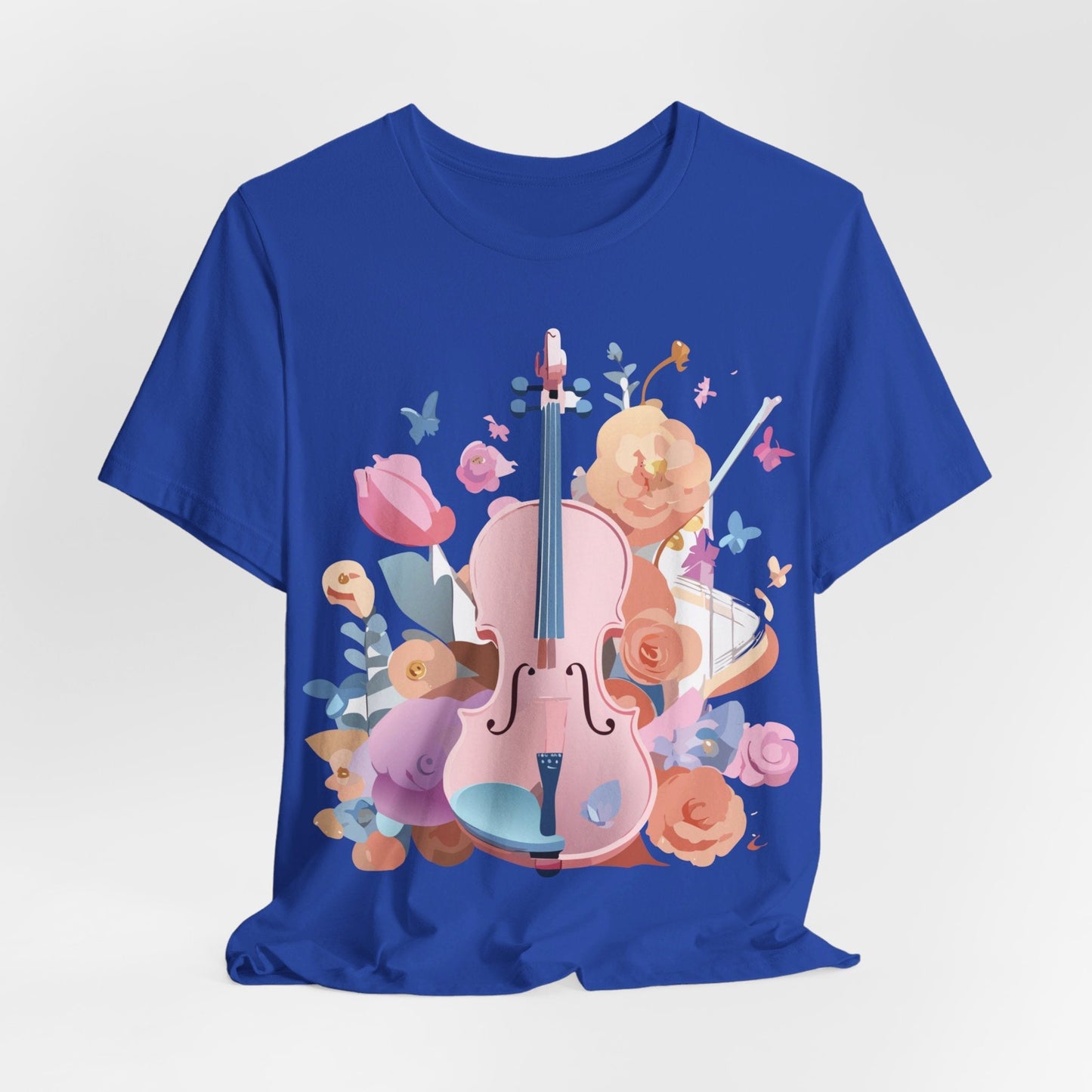 Music Graphic Unisex 100 Cotton Vintage Art with Musical Elements Tee 9
