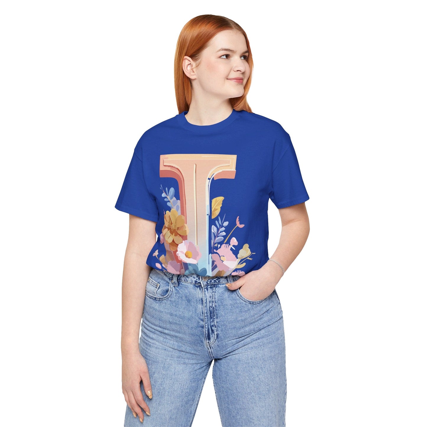 Letter I Shirt Graphic Tee Unisex Vintage Inspired Adelpha Art Design Short Sleeve Tee