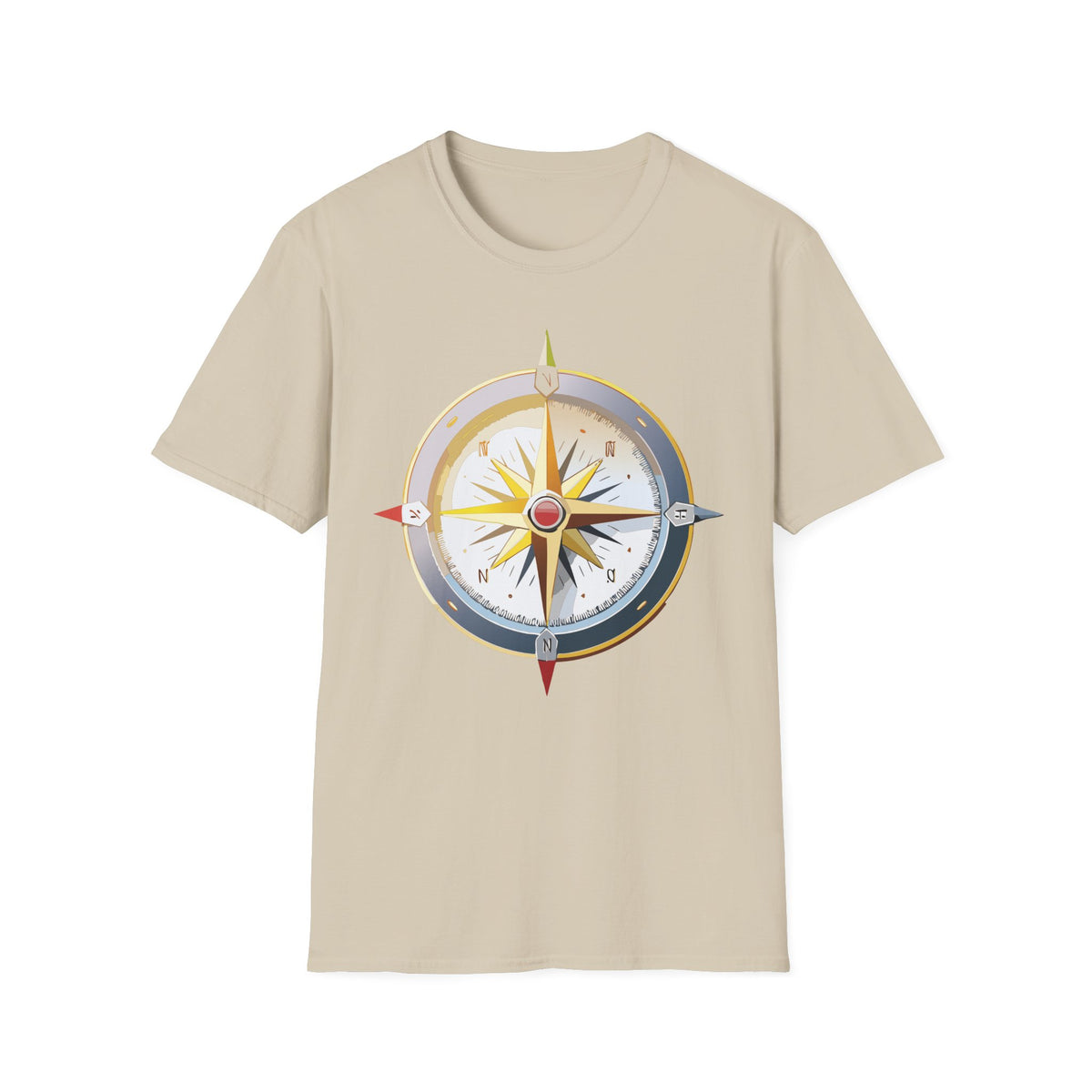 Nautical Compass T-Shirt | Adventure Travel Graphic Design Unisex 100 Cotton Gildan T-Shirt