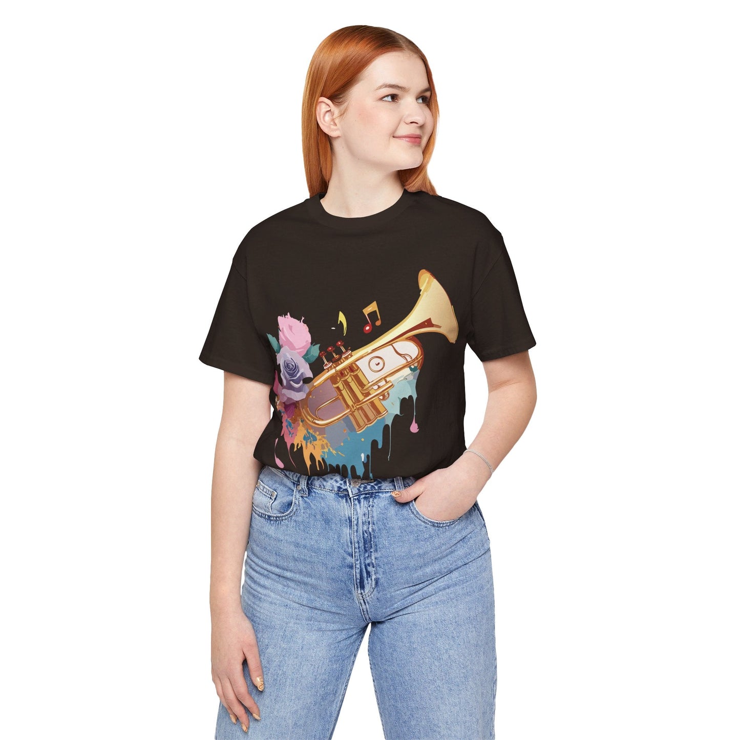 Music Graphic Unisex 100 Cotton Vintage Art with Musical Elements Tee 130