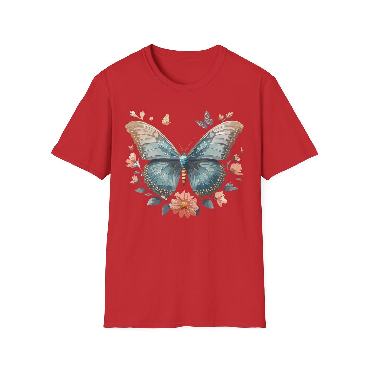 Butterfly Shirt Unisex Monarch T Shirt Gildan Softstyle 64000 Ring Spun Cotton Tee Breathable Comfort