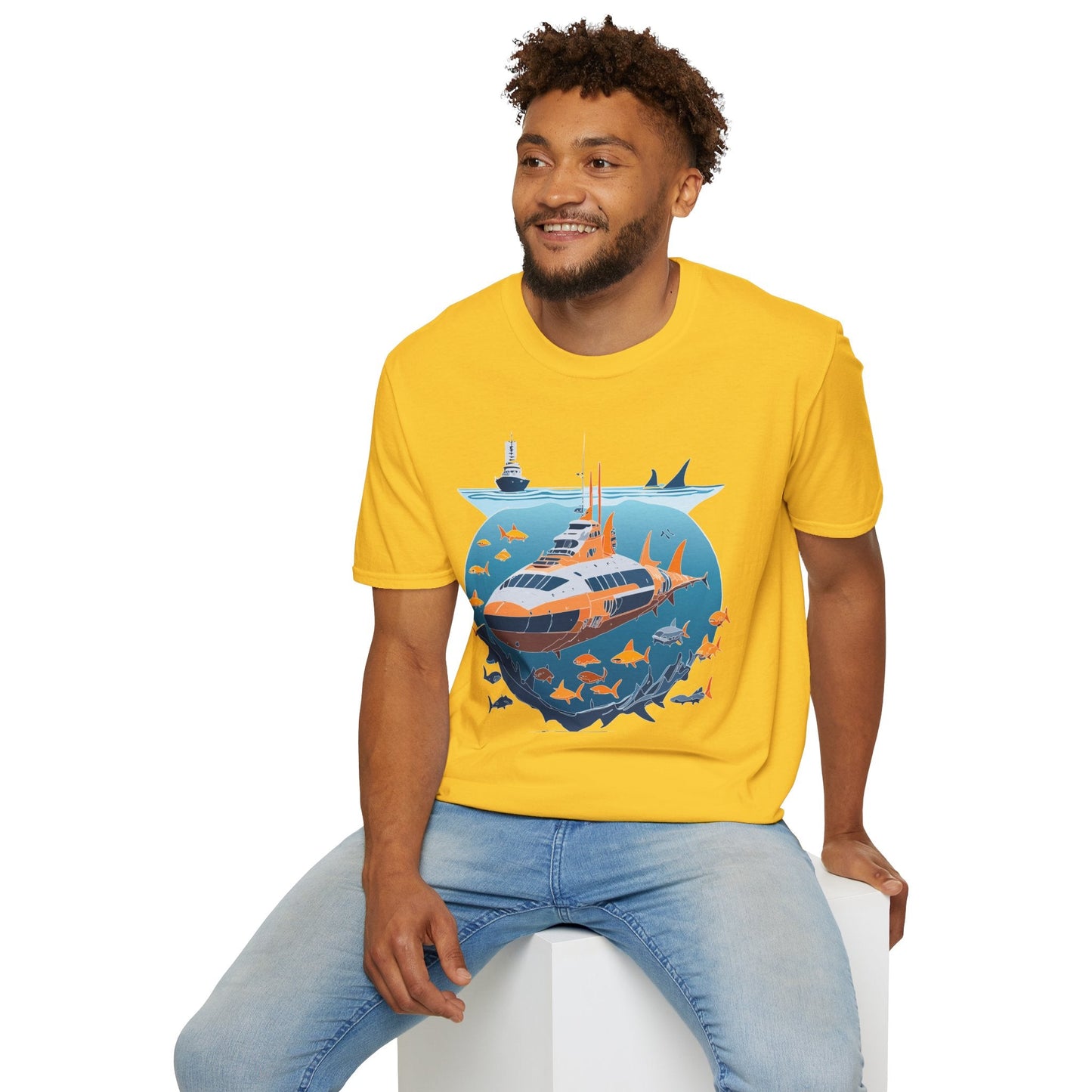 Ocean Graphic Unisex Softstyle Cotton Tee 15