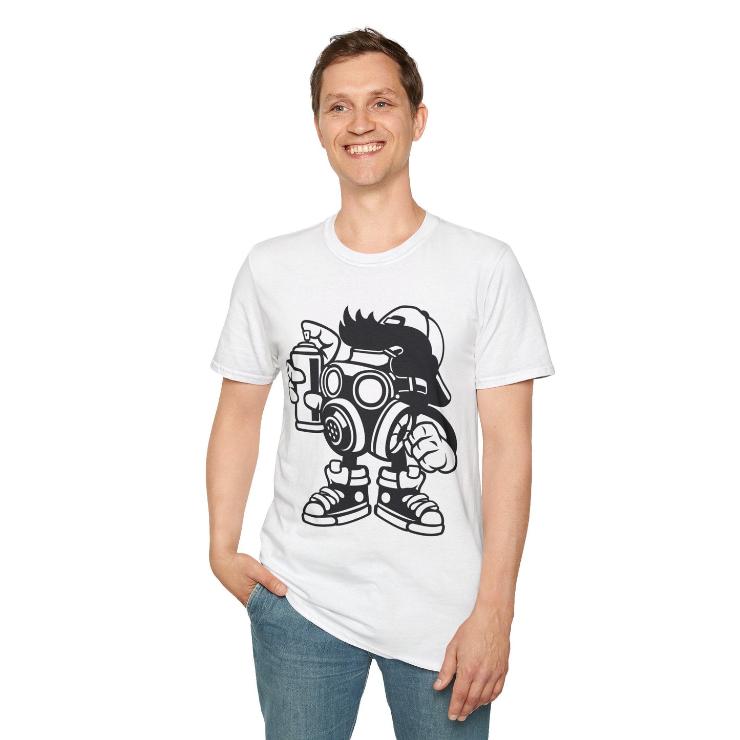Cartoon T Shirt Unisex Animation Tee Funny Art Design Gildan Softstyle 64000 Ring Spun Cotton